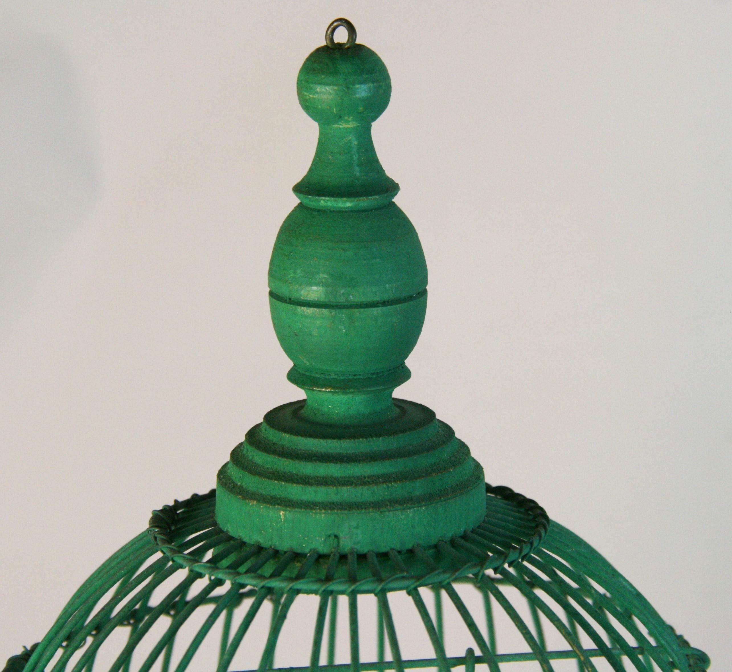 Cage à oiseaux antique à double dôme en vente 1