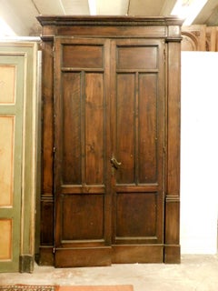 Antique Double Door Carved in Walnut Complete with Frame, Early 1900s, Italy