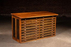 Antique Double Flat File Drafting Table