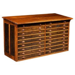 Antique Double Flat File Drafting Table