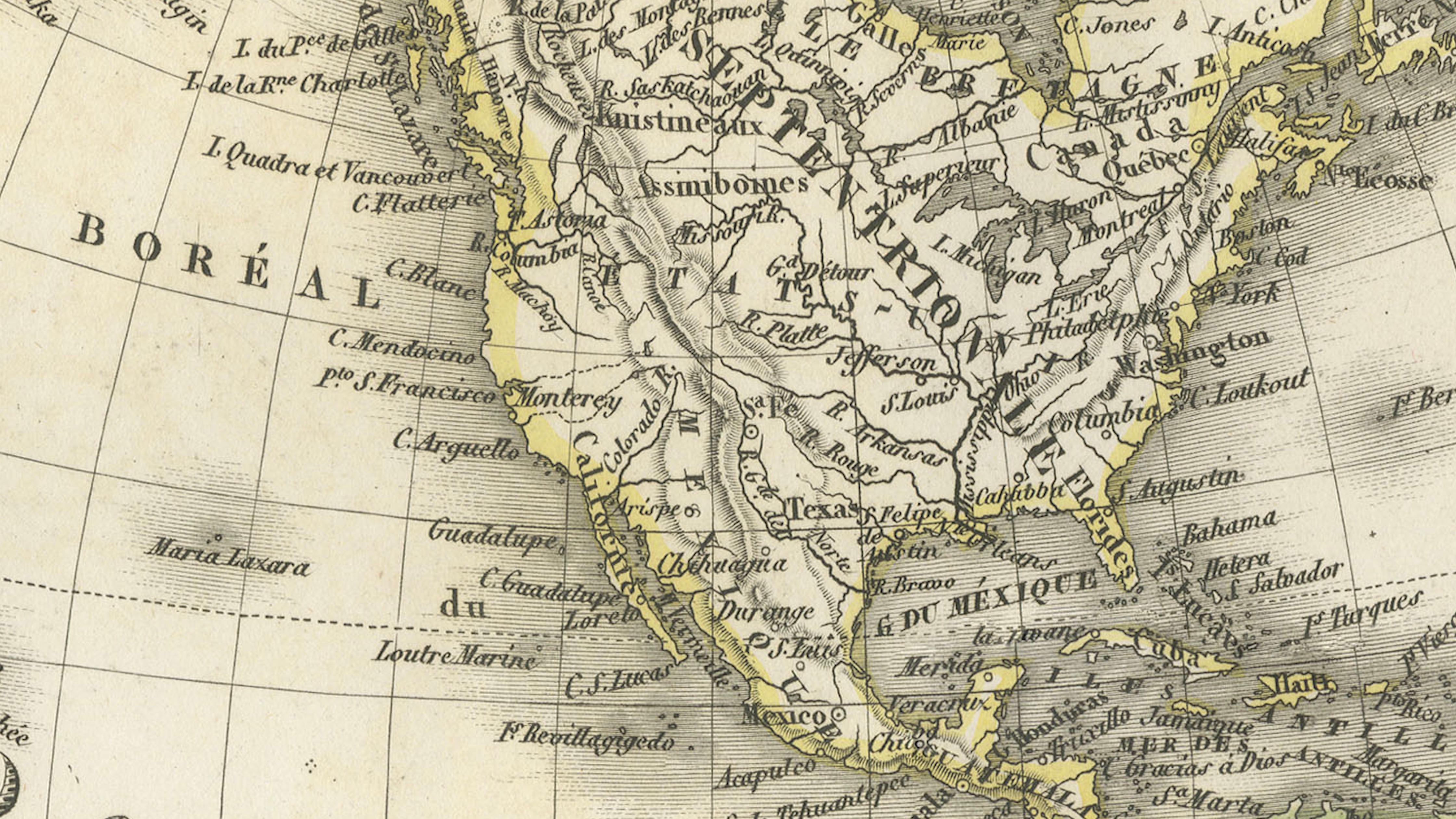 Antique Double Hemisphere World Map – Lapie, Paris, 1838