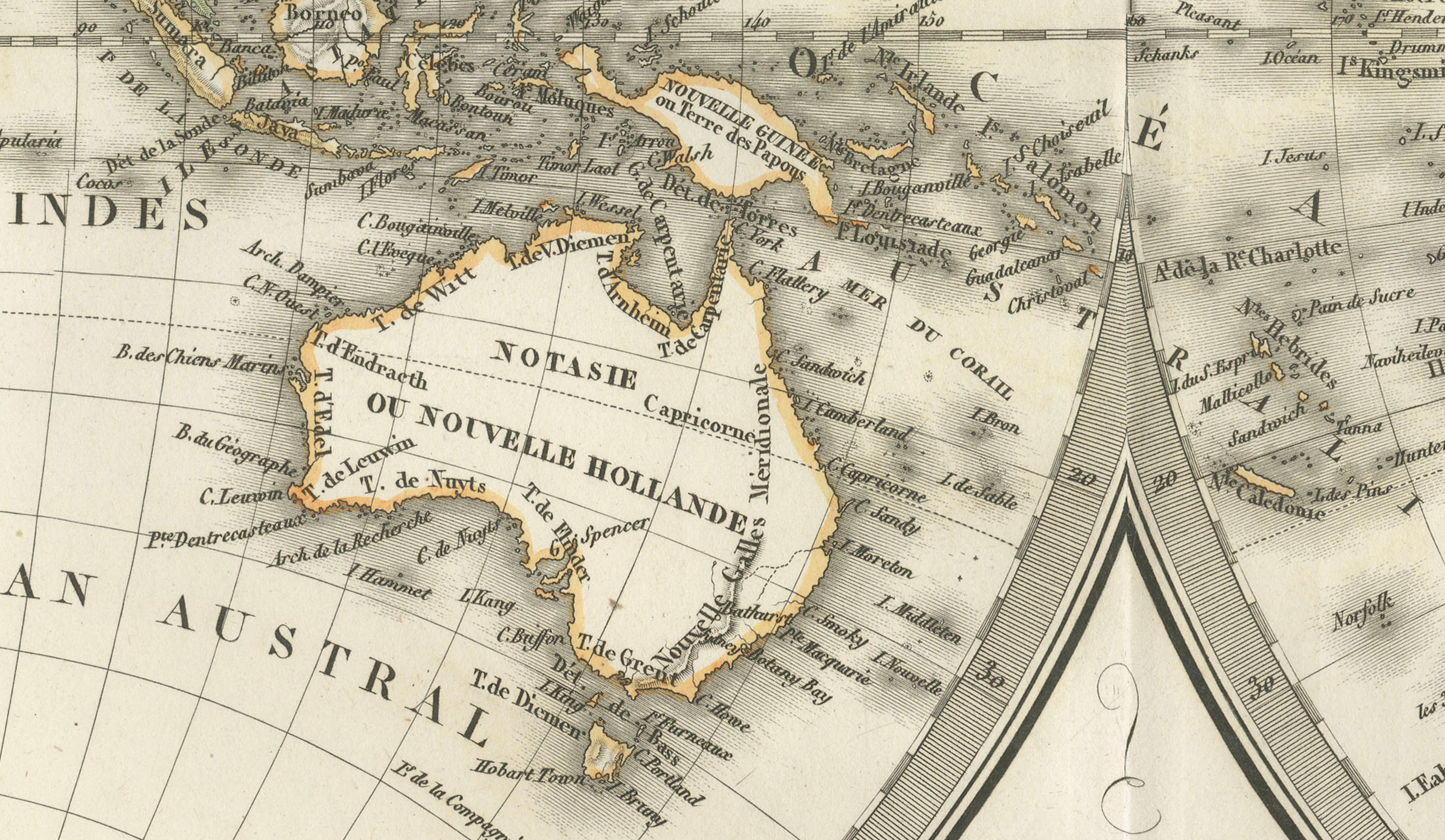 Antique Double Hemisphere World Map – Lapie, Paris, 1838