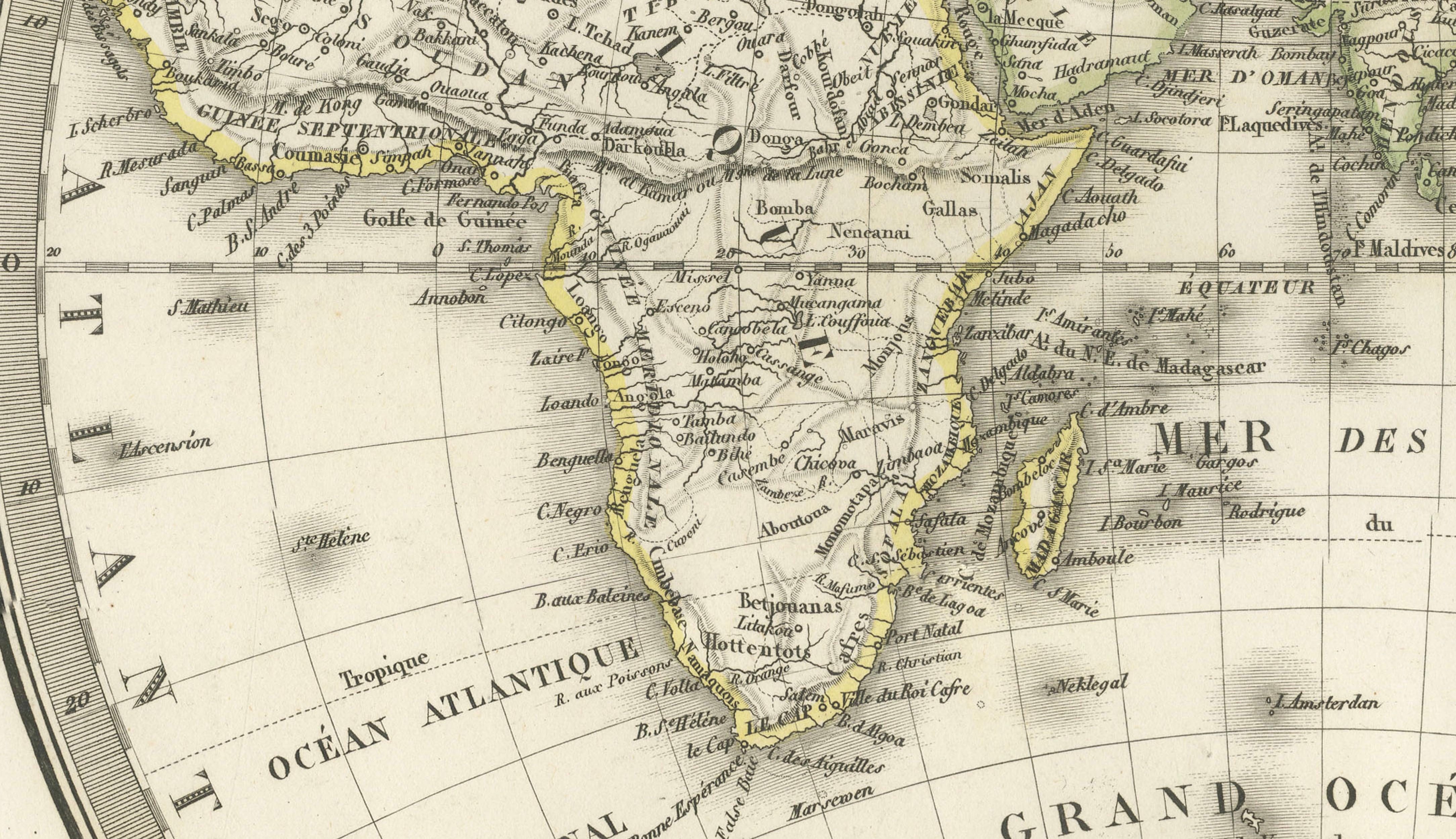 Antique Double Hemisphere World Map – Lapie, Paris, 1838
