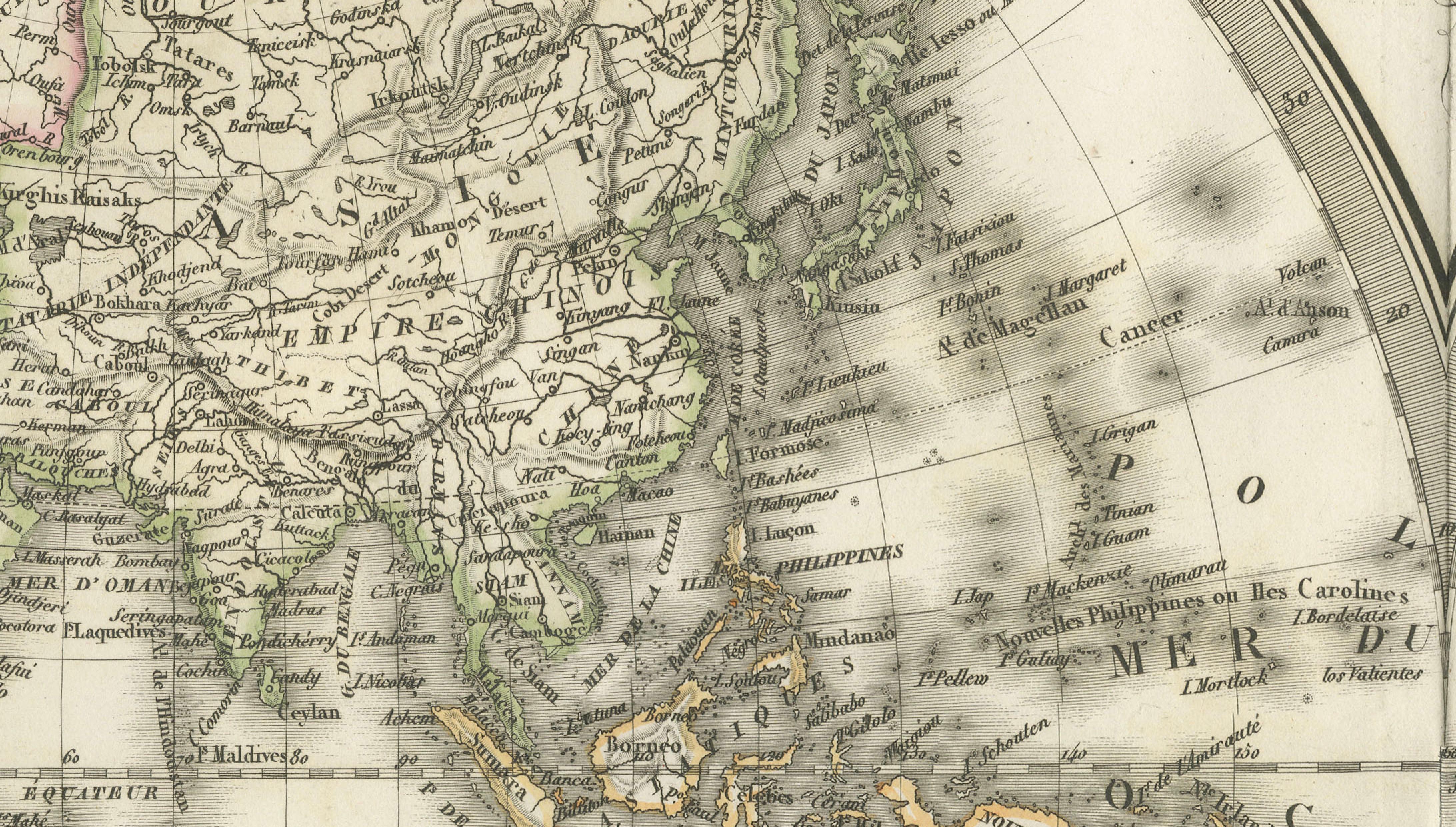 Antique Double Hemisphere World Map – Lapie, Paris, 1838