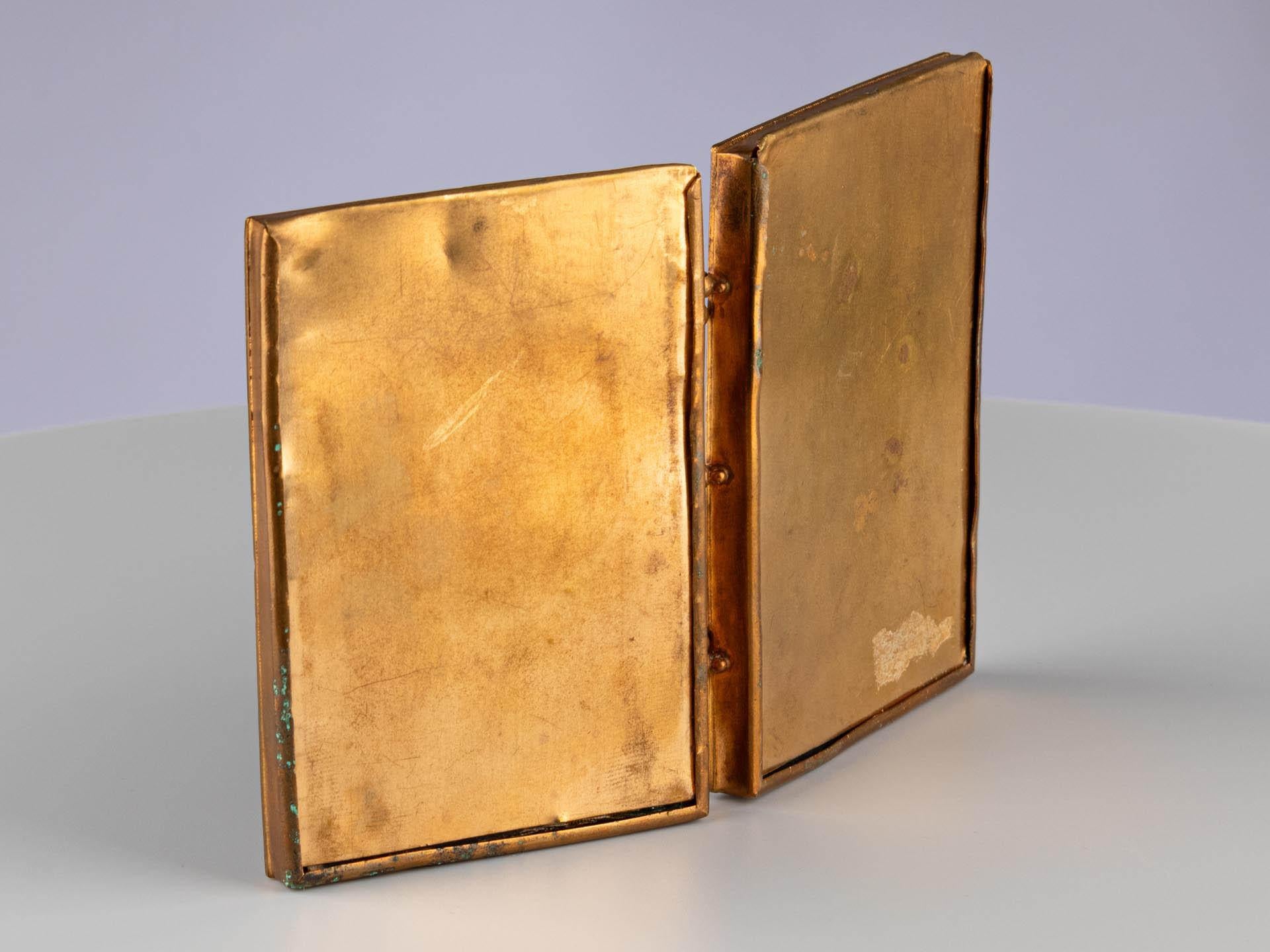 19th Century Antique Double Picture Frame, Louis XVI Style, France, Circa 1880, 6 x 9 cm