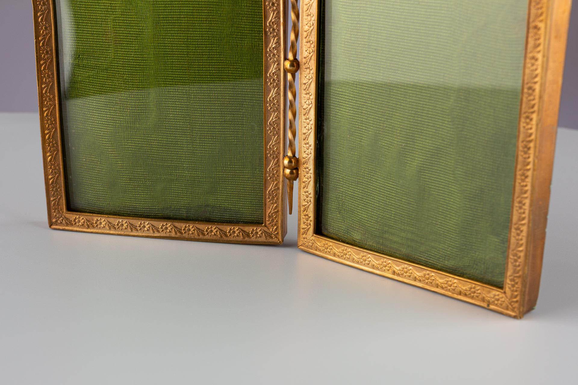 Antique Double Picture Frame, Louis XVI Style, France, Circa 1880, 6 x 9 cm 1
