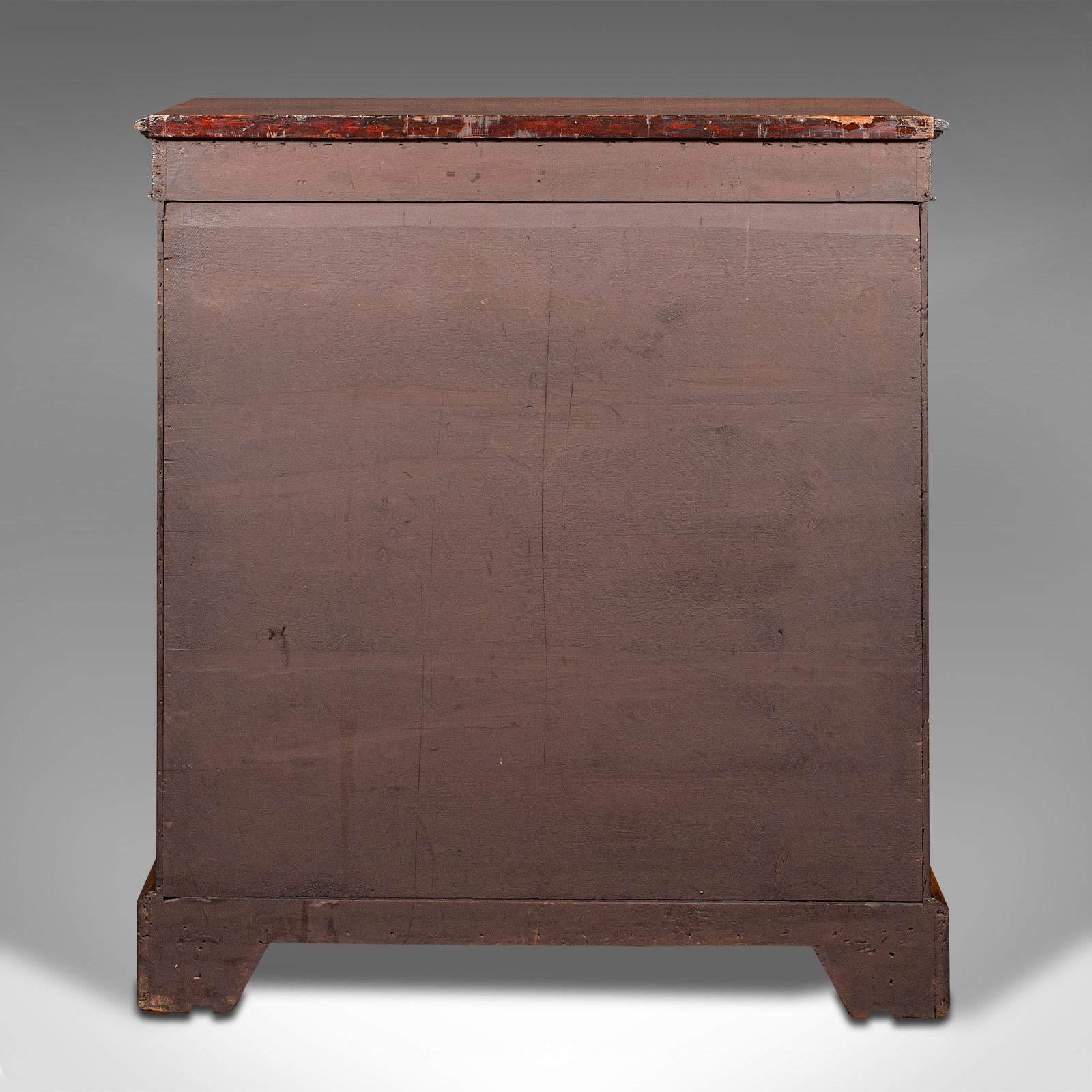 Wood Antique Double Pier Cabinet, English, Glazed Display Cupboard, Regency, C.1820