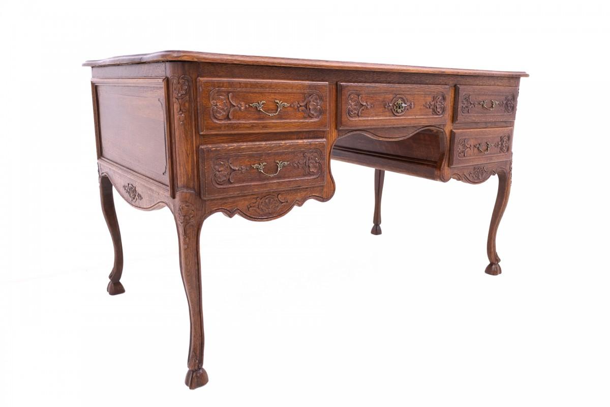 Renaissance Revival Antique double-sided desk, France, around 1880. For Sale