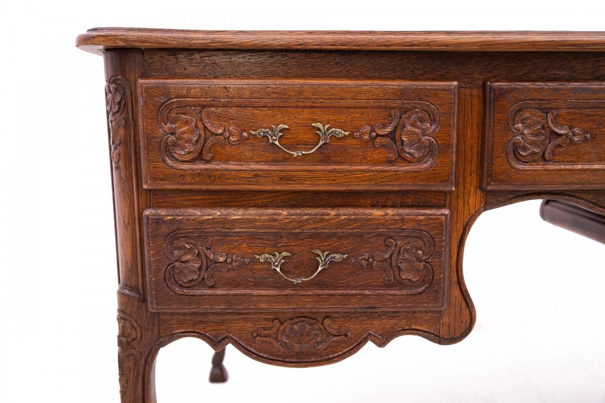 Oak Antique double-sided desk, France, around 1880. For Sale