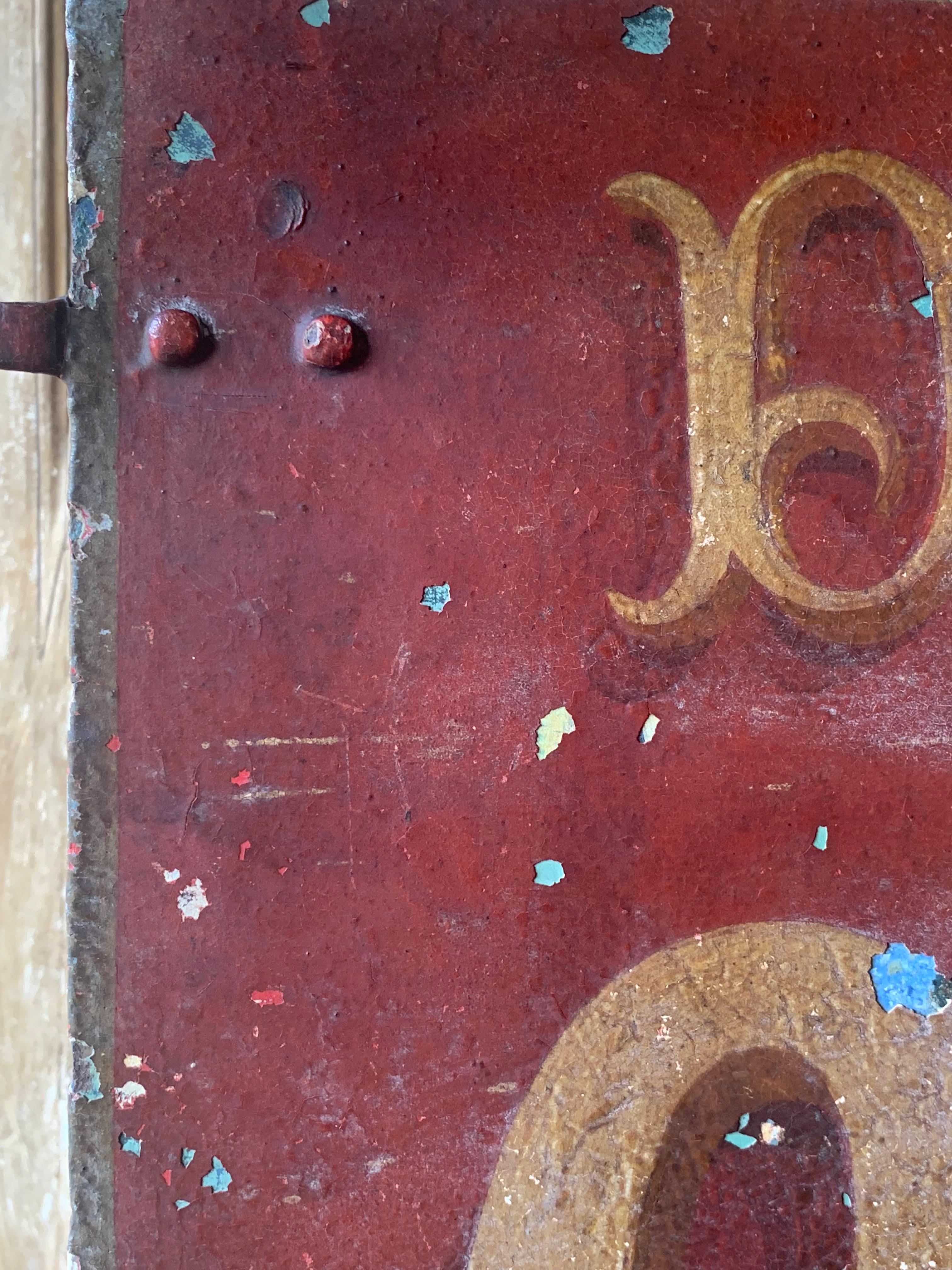 Antiguo letrero de peluquería francesa de doble cara Francés en venta