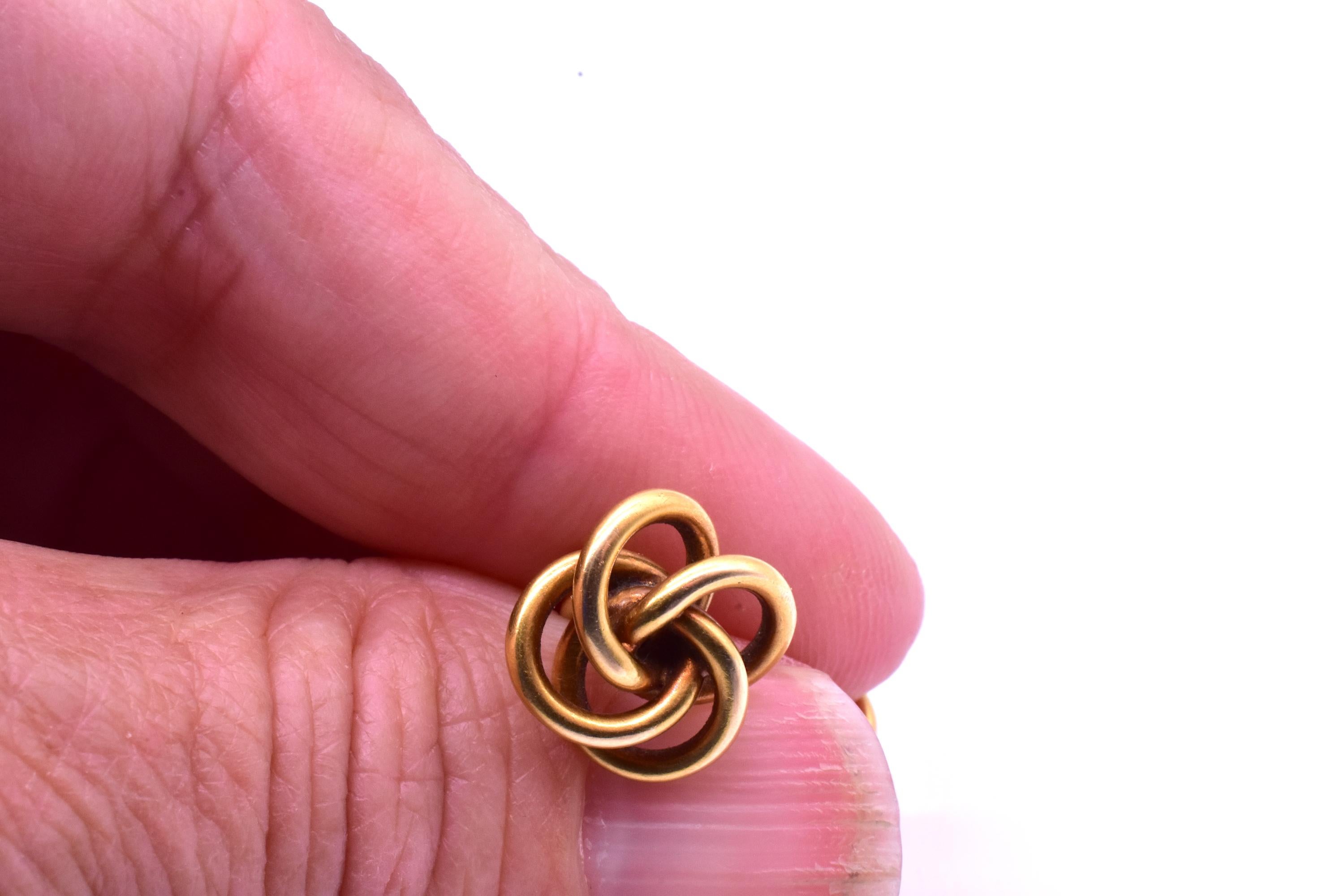 Antique Double-Sided Lover's Knot Cufflinks, circa 1890 1