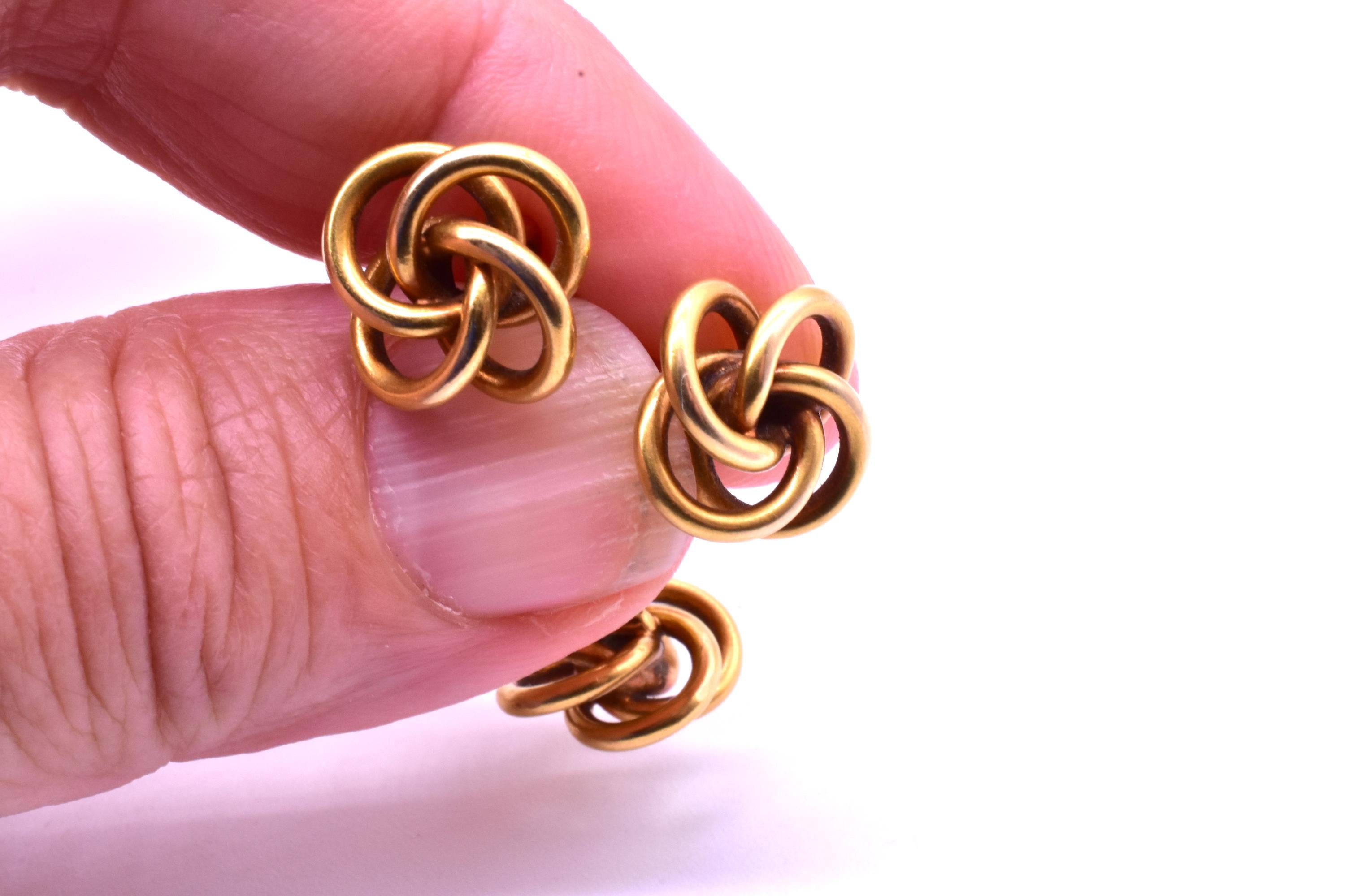 Antique Double-Sided Lover's Knot Cufflinks, circa 1890 2