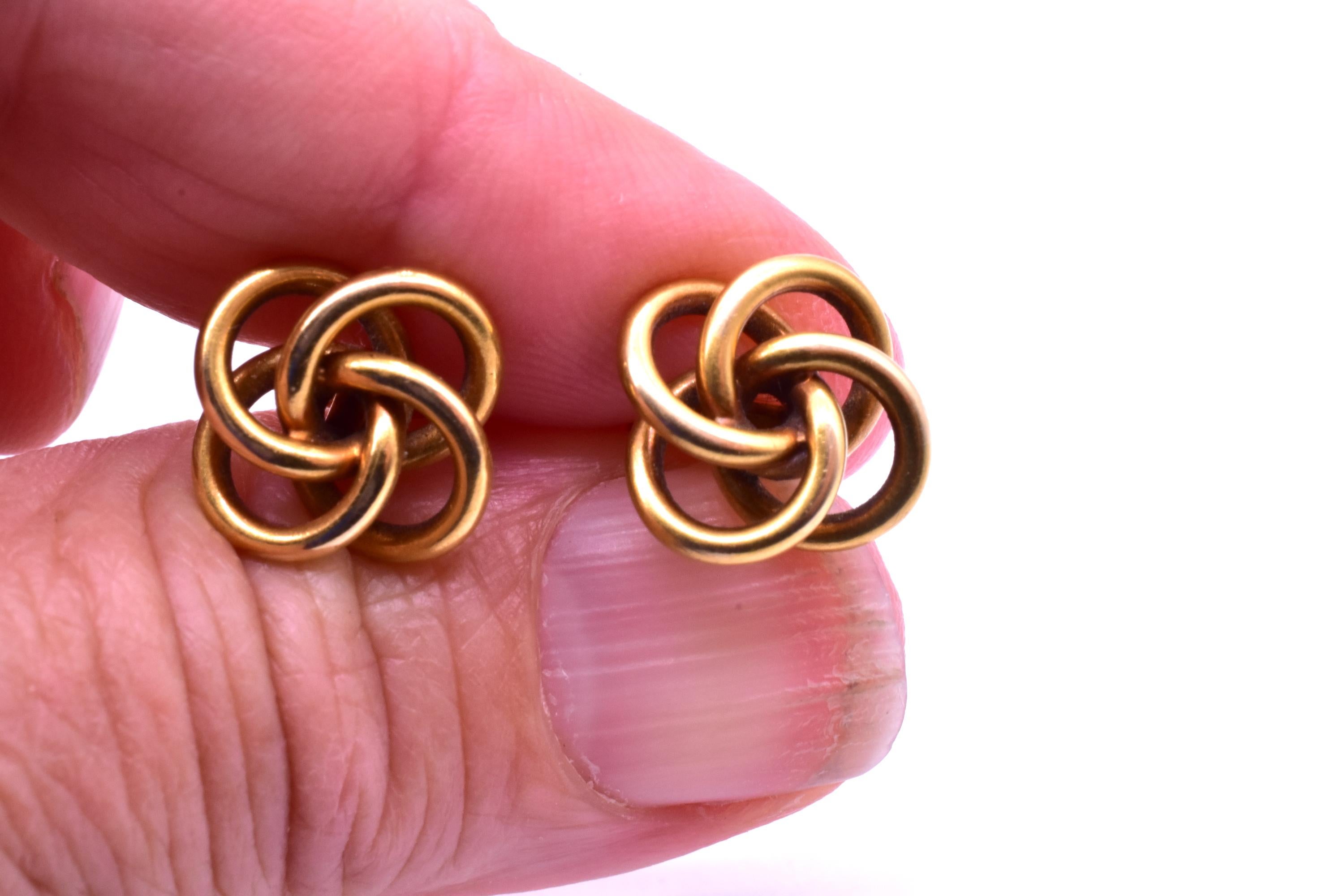 Antique Double-Sided Lover's Knot Cufflinks, circa 1890 3