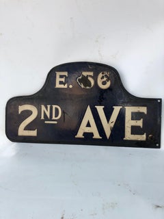 Antique Double-Sided NYC Eastside Street Sign