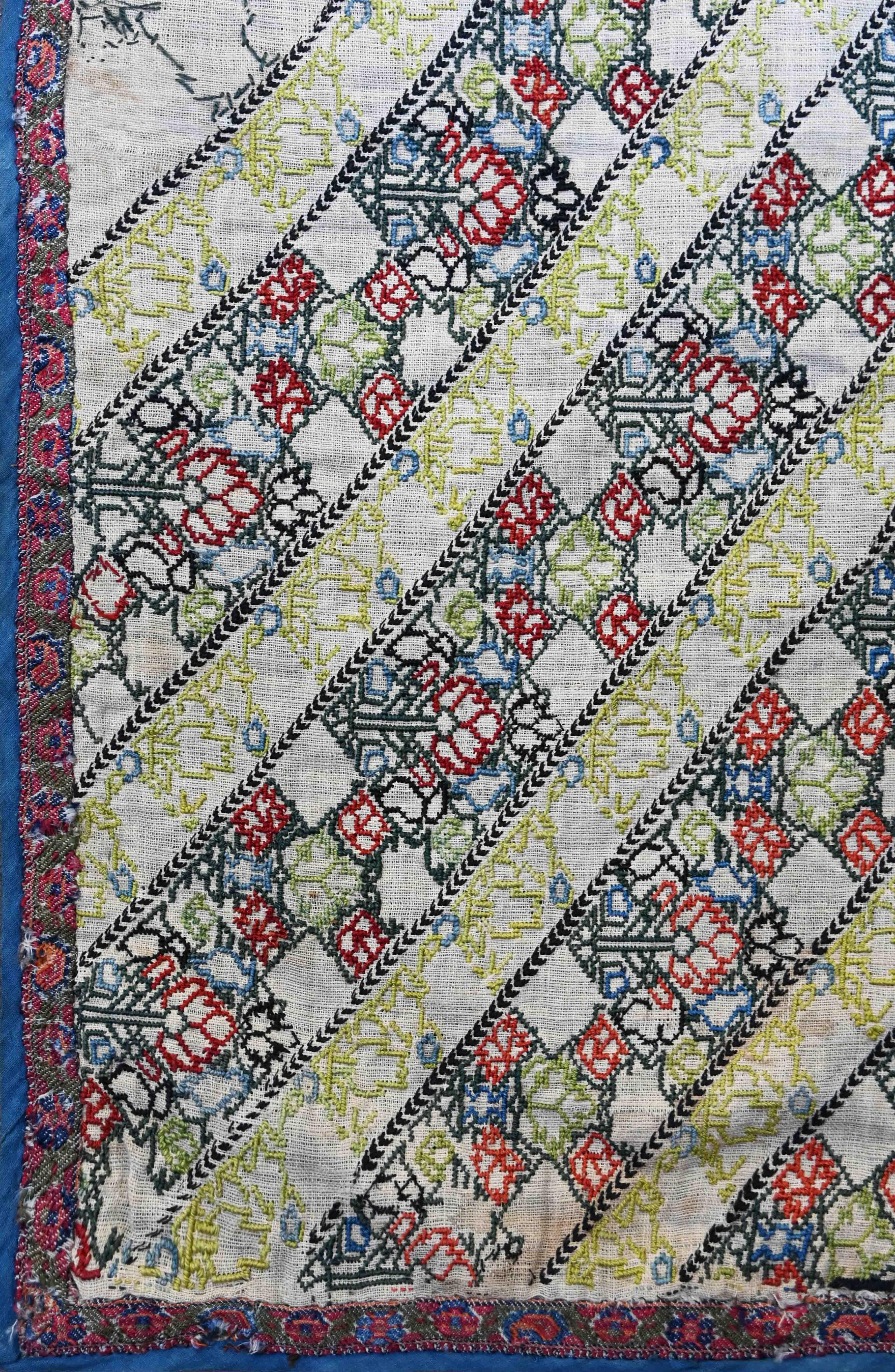 Centrasiatique Textiles anciens à double face du 19ème siècle, Broderie - N° 1449 en vente