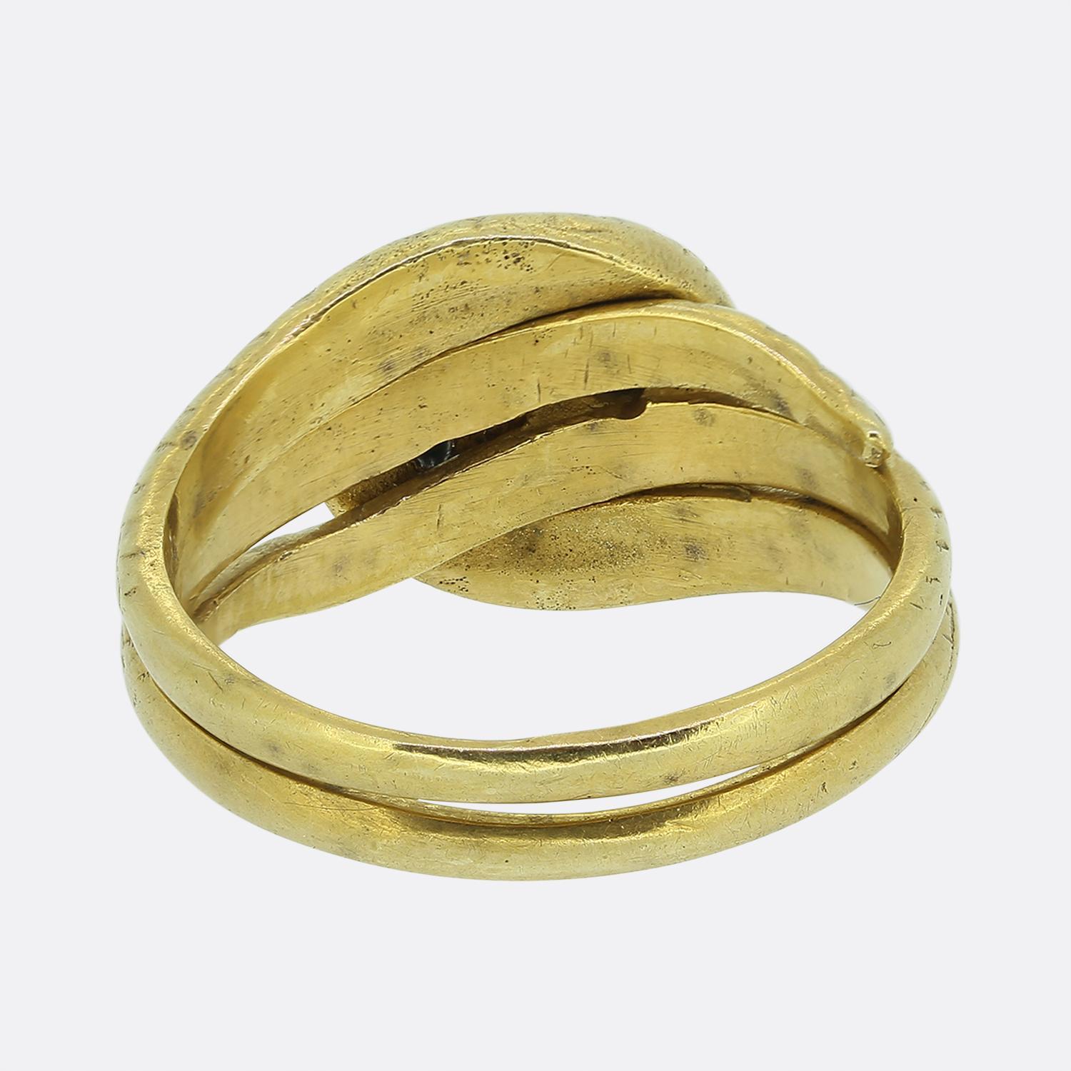 Antique Double Snake Ring In Good Condition For Sale In London, GB