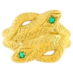 Anillo de serpiente doble antiguo