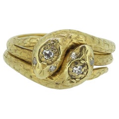 Antique Double Snake Ring