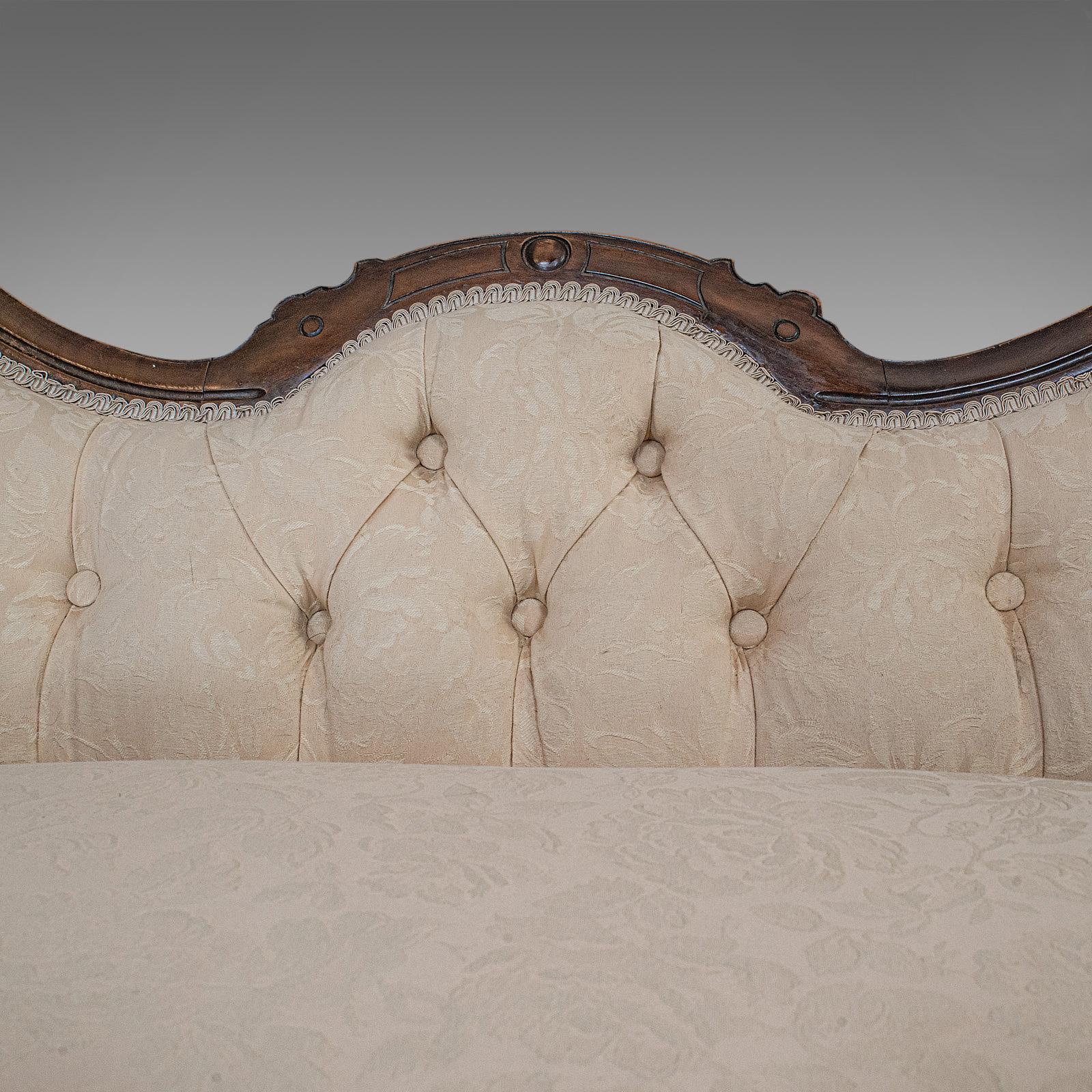 Antique Double Spoonback Sofa, English, Walnut, Camel Back, Victorian, 1850 2