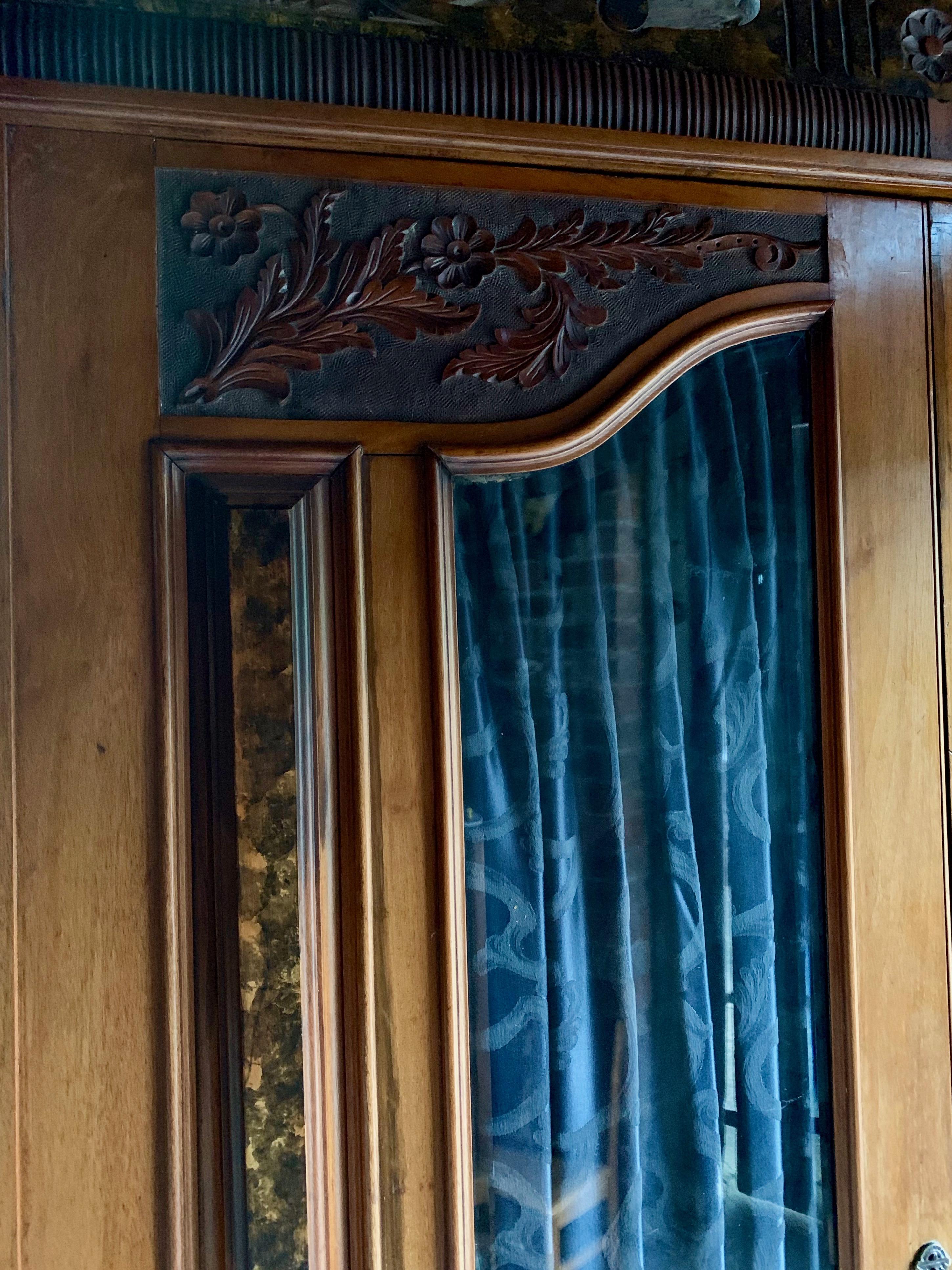 antique walnut wardrobe armoire