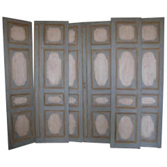 Antique Double-Wing Doors, Painted the Same Both Sides, Blue Yellow, 
700, Italy