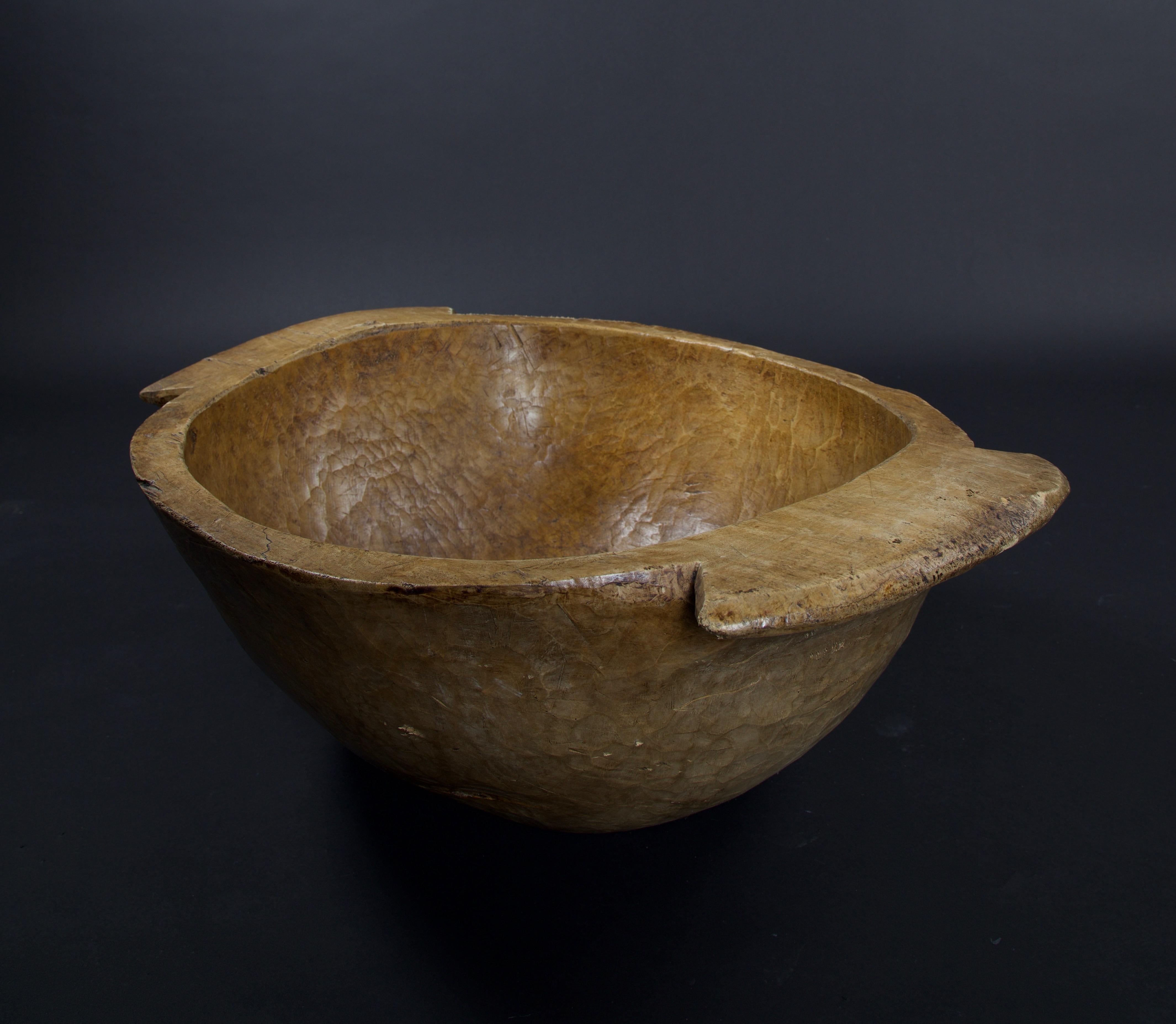 wooden dough bowl