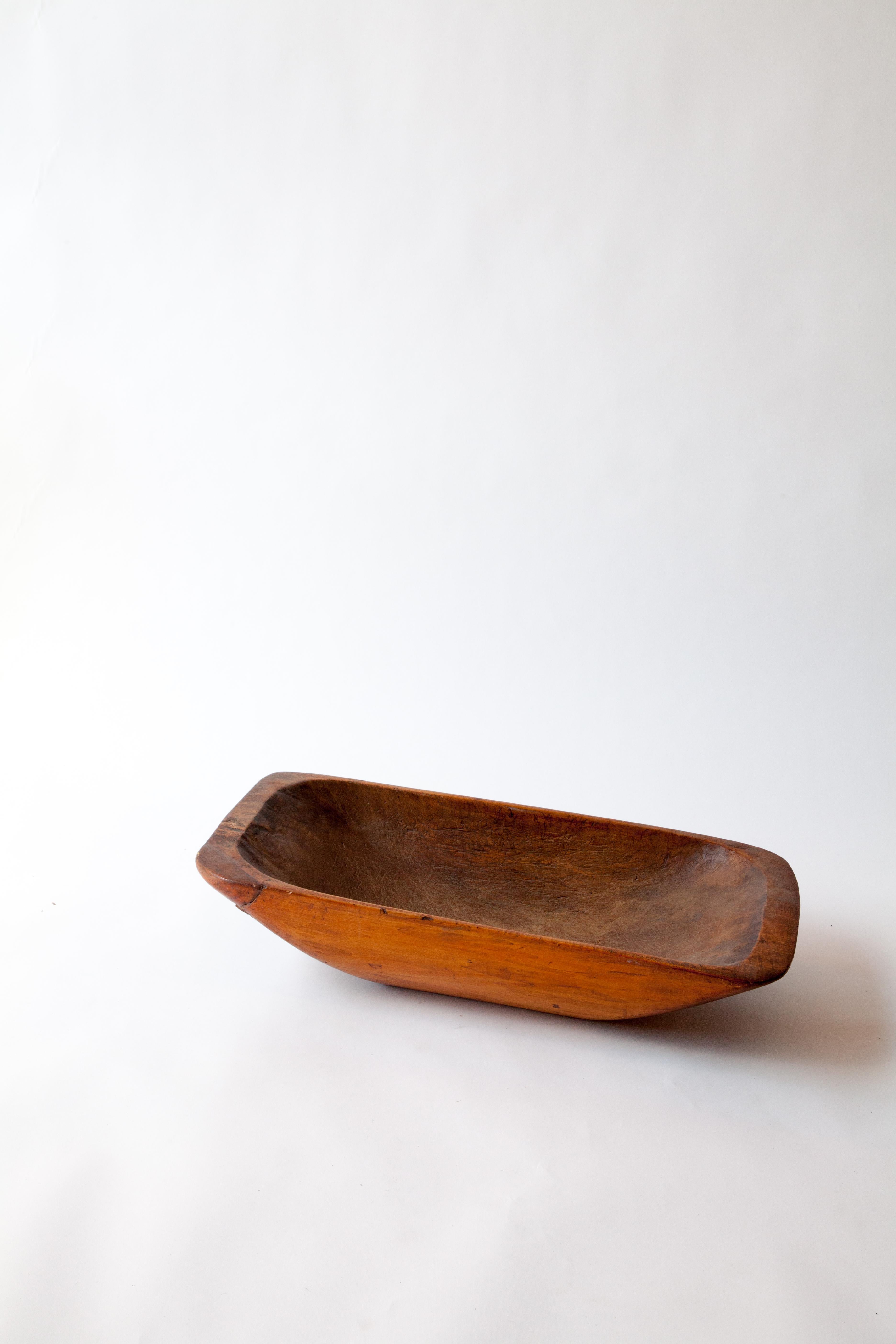 wooden trough bowl