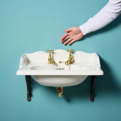 Antique Doulton & Co. Sink with Cast Iron Wall Brackets