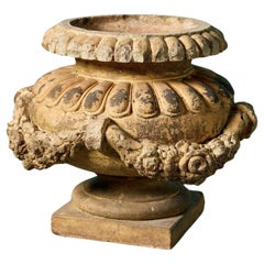 Ancienne urne de jardin Doulton Lambeth en terre cuite