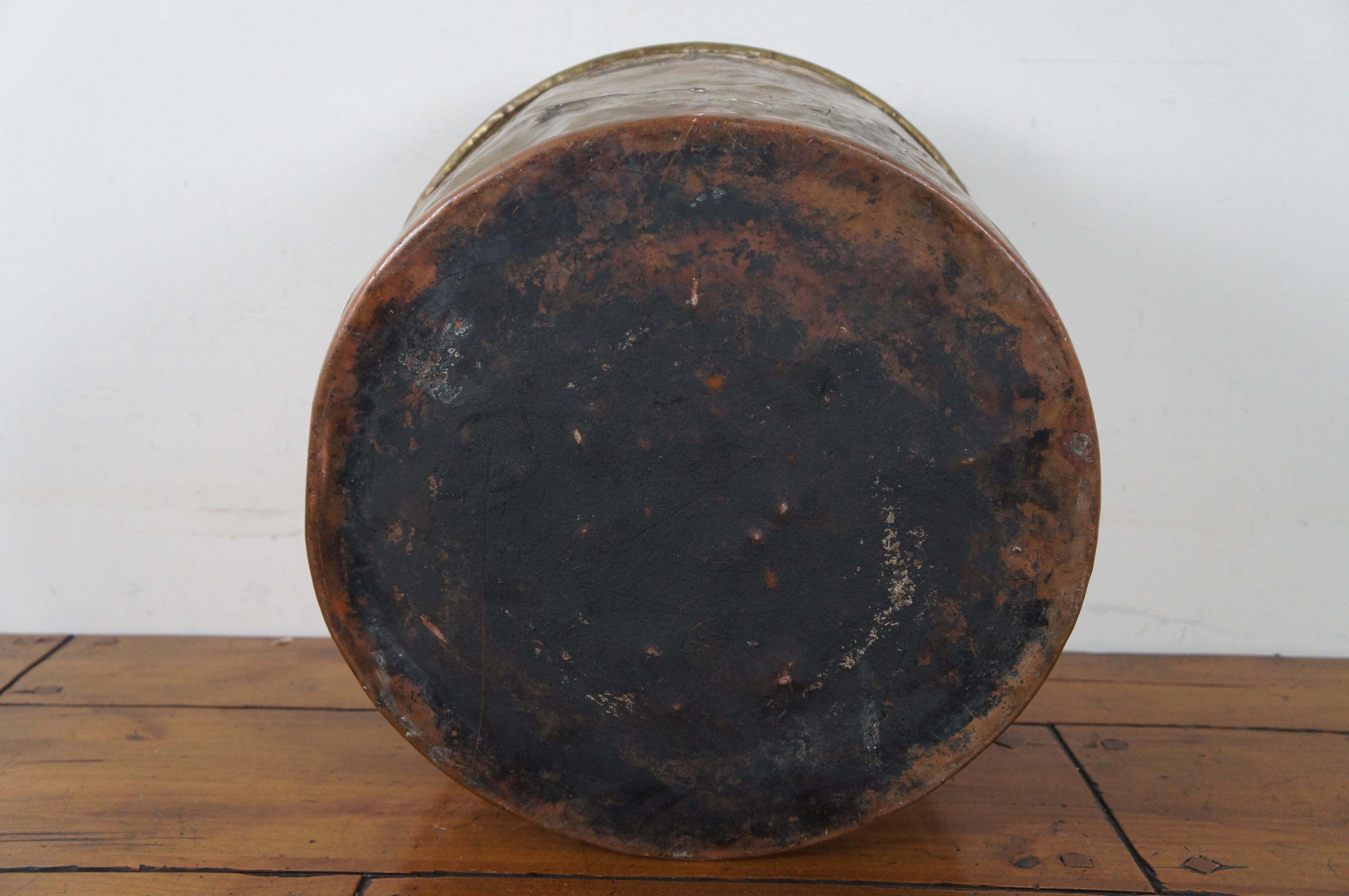 Antique Dovetailed Brass Copper Apple Butter Cauldron Kettle Boiler Pot For Sale 1