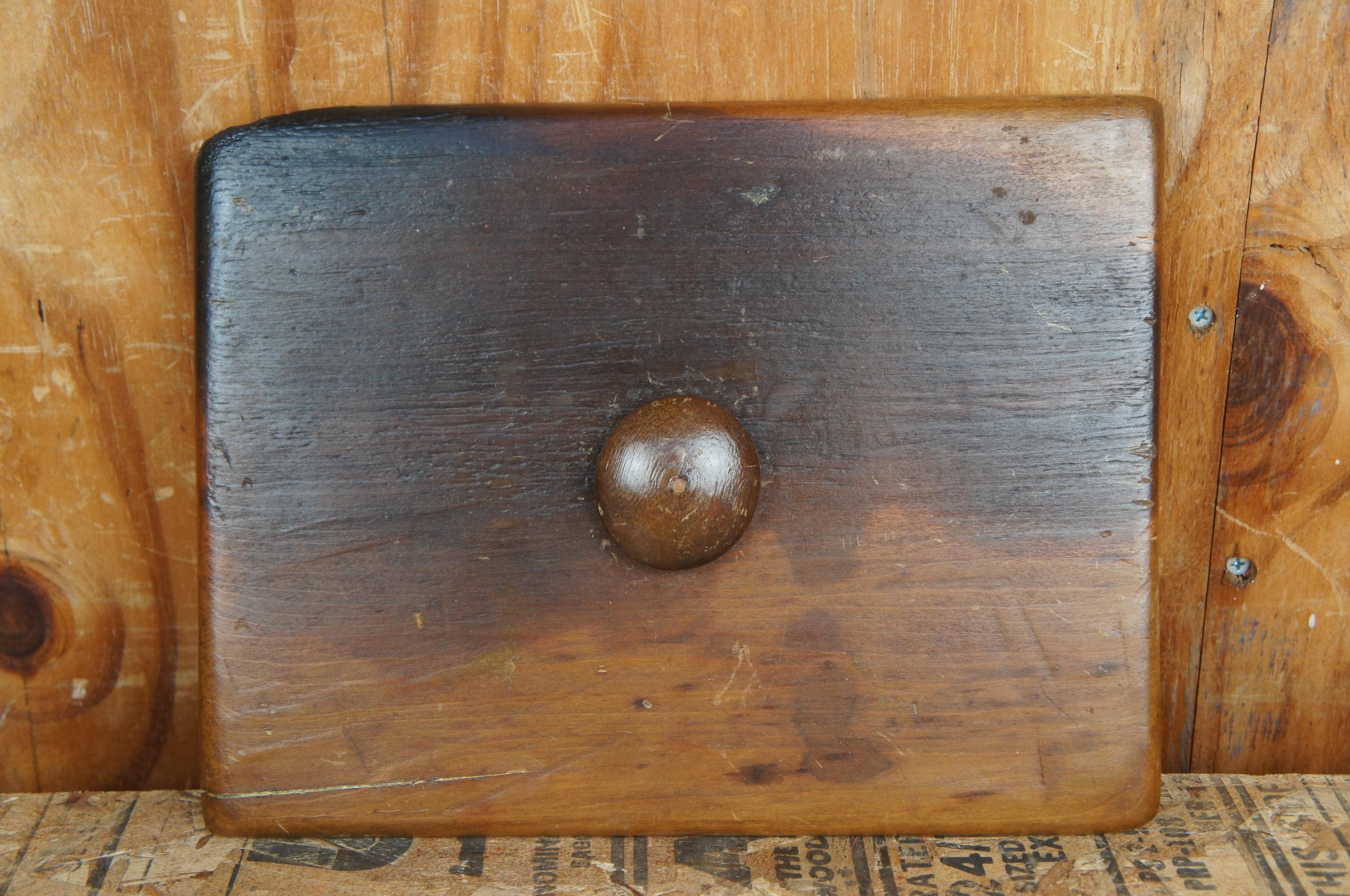 Antique Dovetailed Pine Farmhouse Lidded Keepsake Storage Letter Box 4