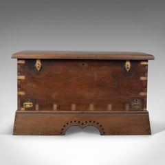 Antique Dowry Chest, Burmese, Teak, Trunk, 19th Century, circa 1890