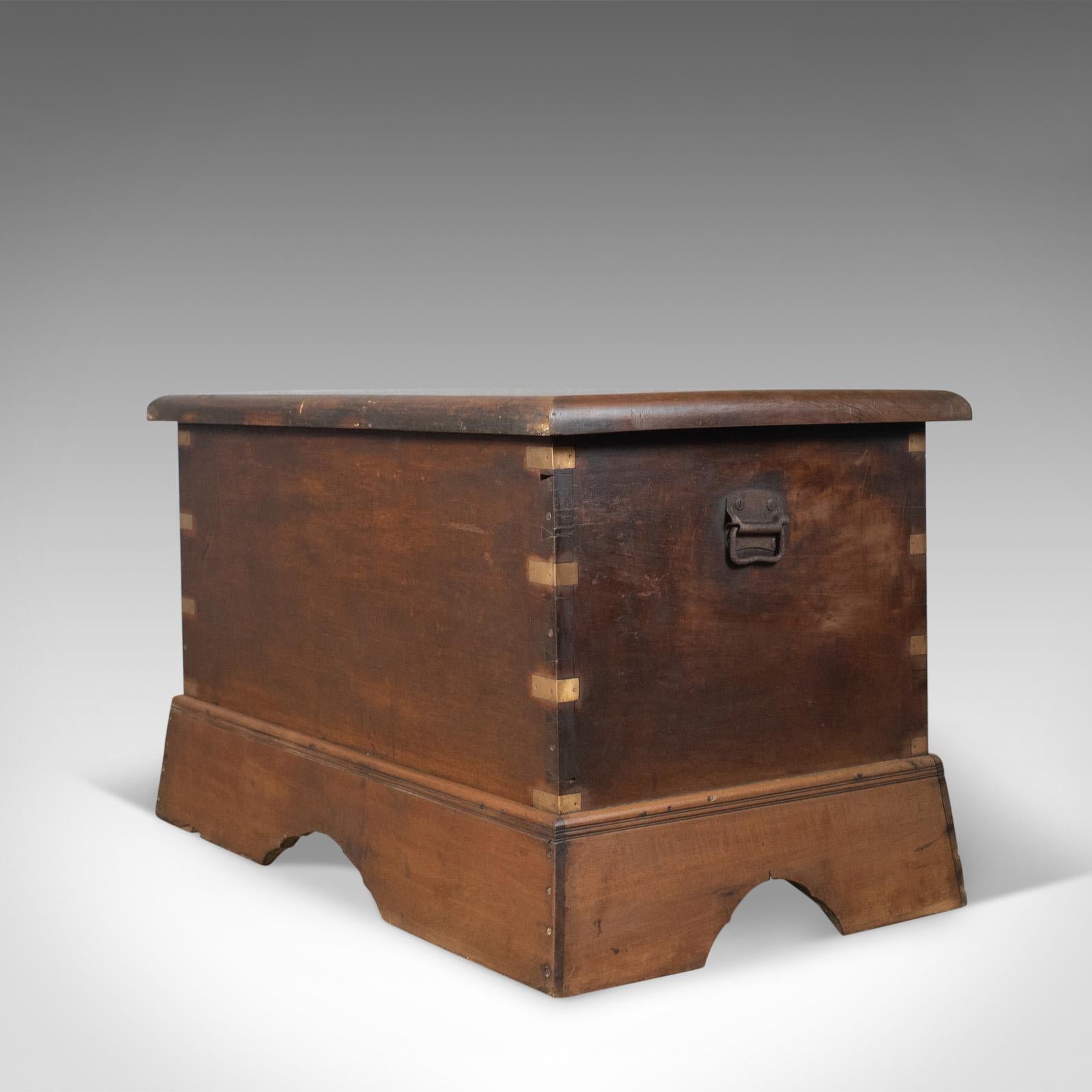 Antique Dowry Chest, Burmese, Teak, Trunk, 19th Century, circa 1890 In Good Condition For Sale In Hele, Devon, GB