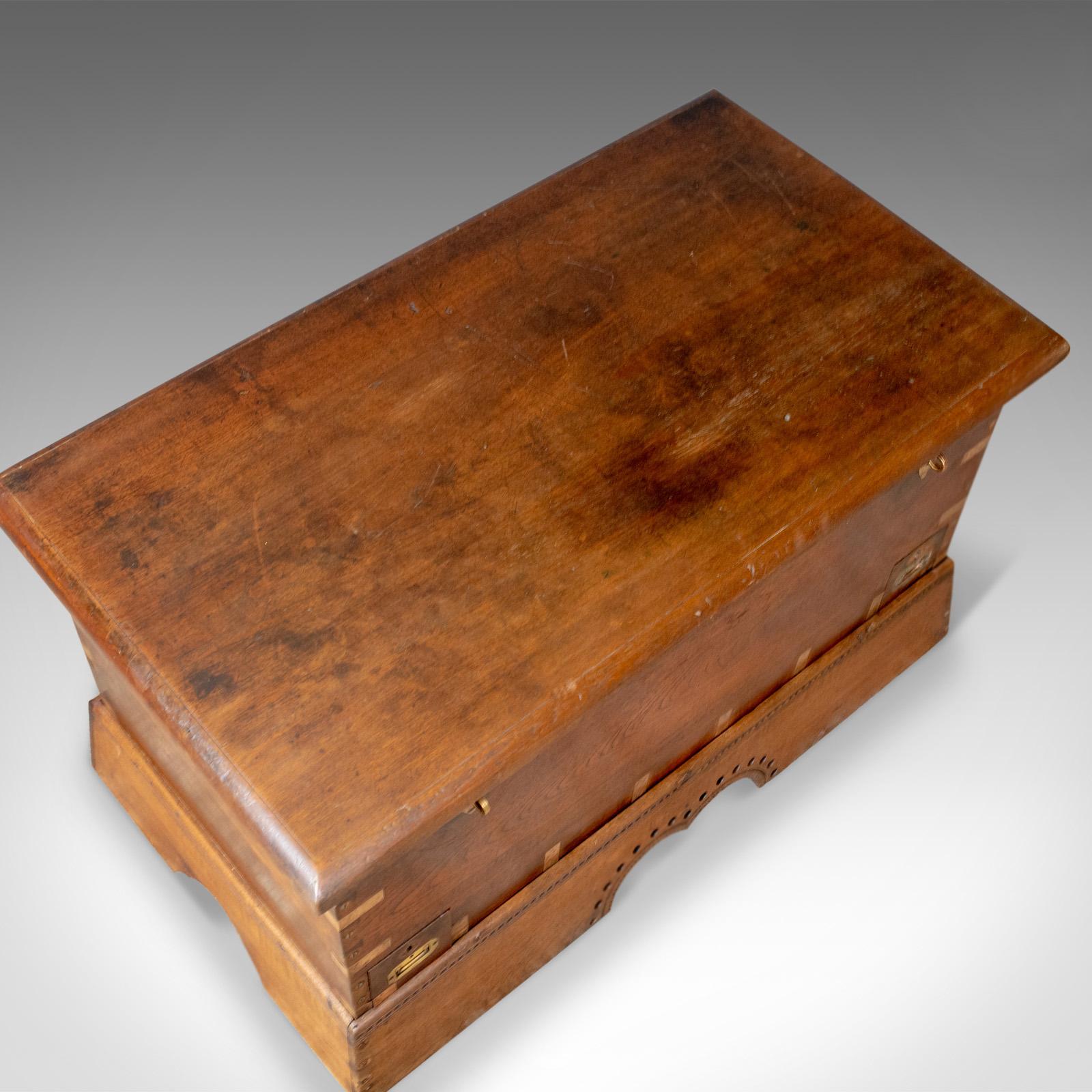 Antique Dowry Chest, Burmese, Teak, Trunk, 19th Century, circa 1890 For Sale 2