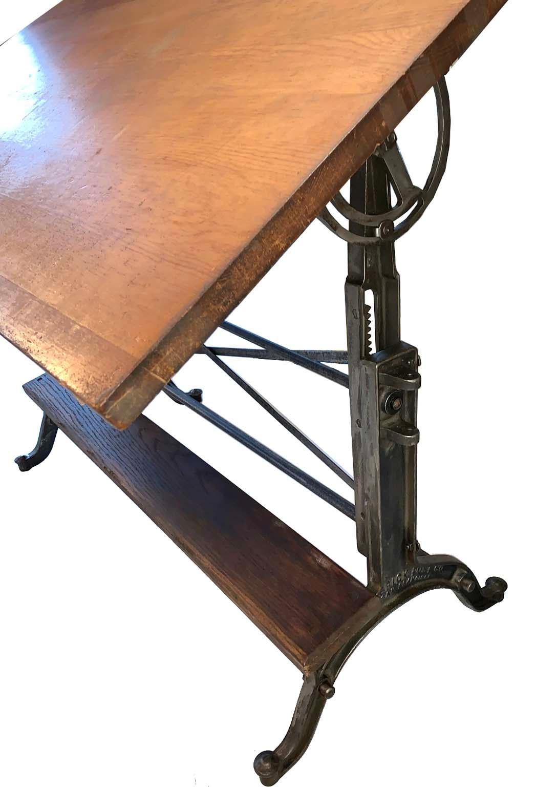 American Antique Drafting Table /Desk Frederick Post Co.