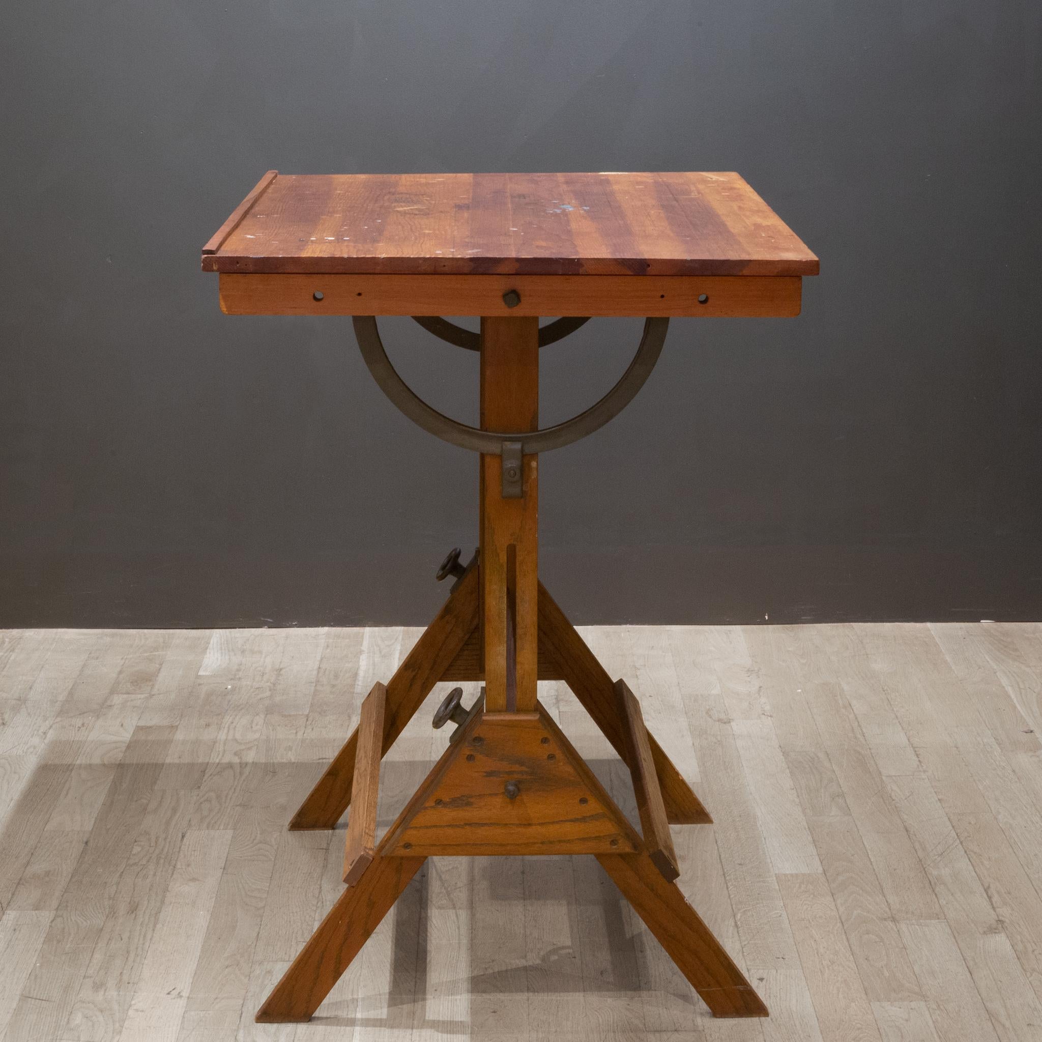 Industrial Antique Drafting Table/Dining Table/Desk, c.1930