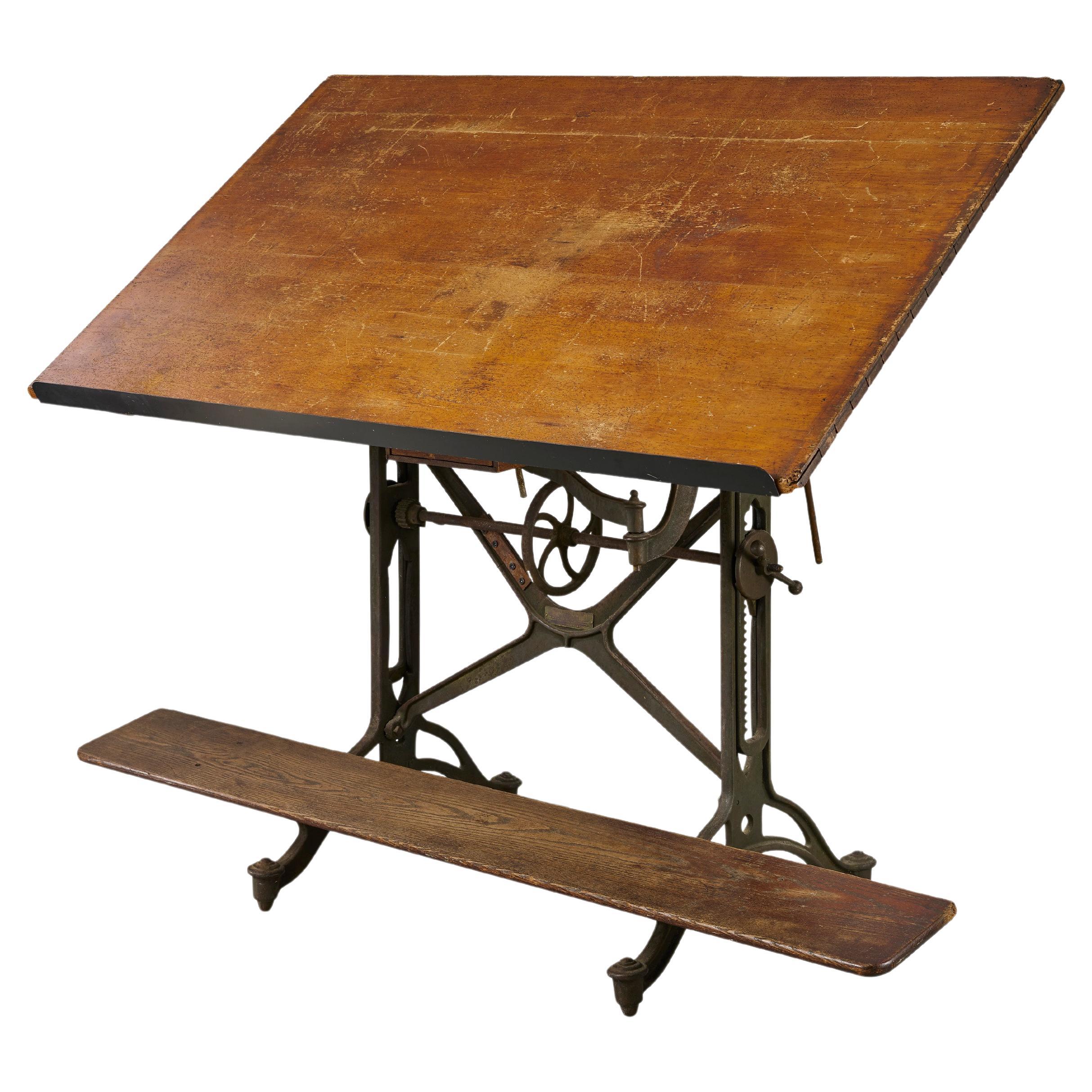 Original Keuffel and Esser Drafting Table For Sale