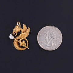 Antique Dragon Pendant of 10k Gold