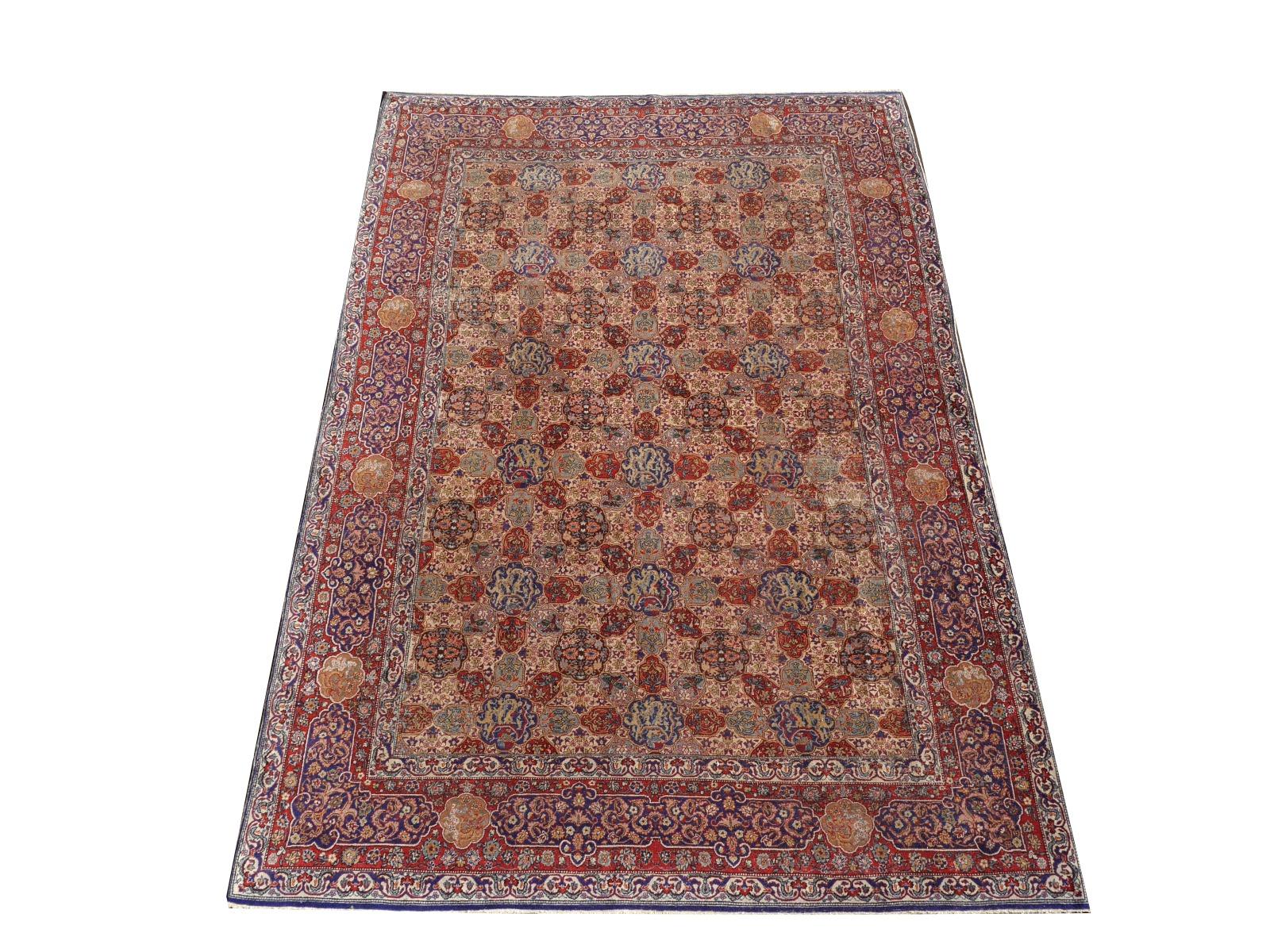 Wool Antique Dragon Rug Hand Knotted in Hereke Turkish Carpet For Sale
