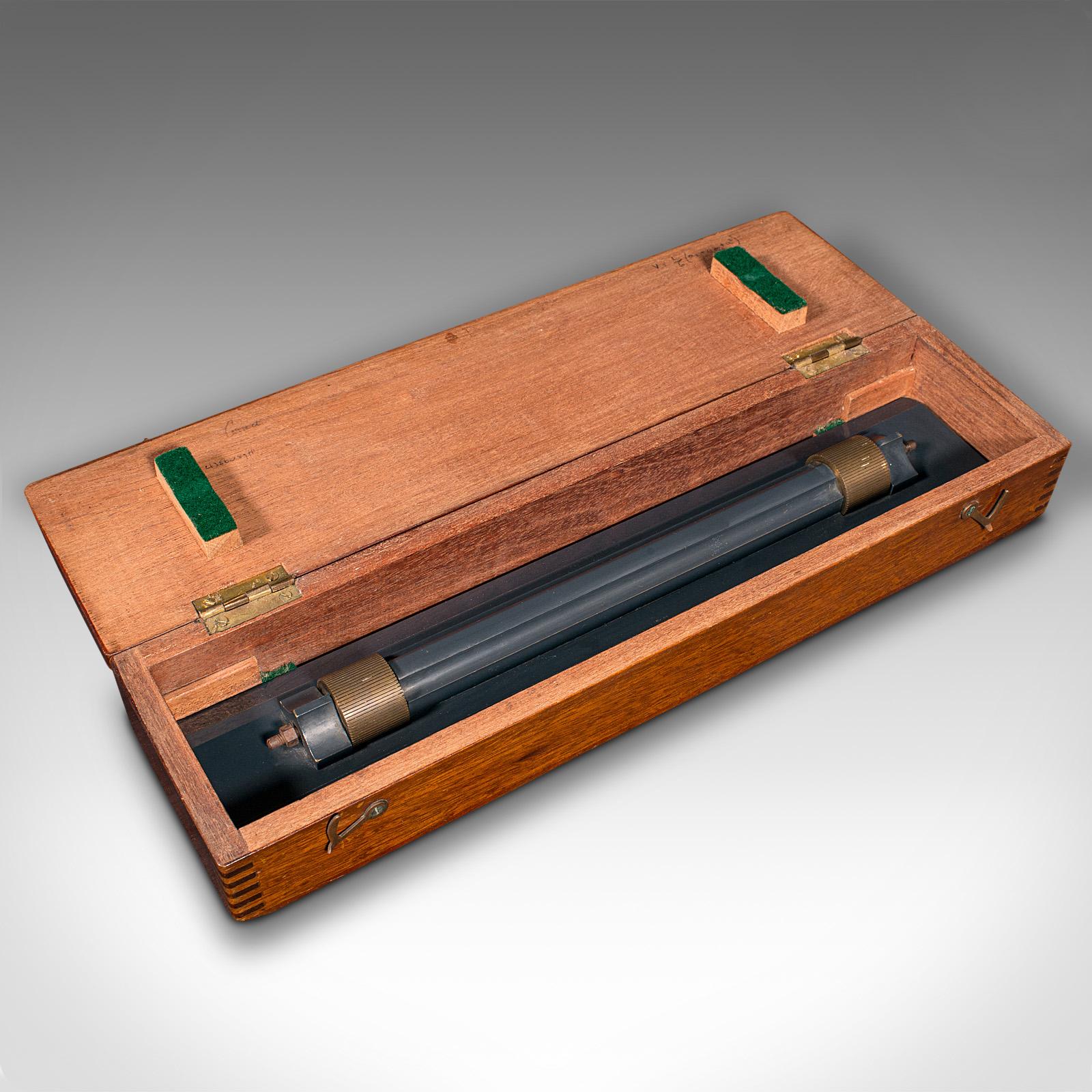 19th Century Antique Draughtsman's Rolling Ruler, English, Cartographer's Instrument, Stanley For Sale