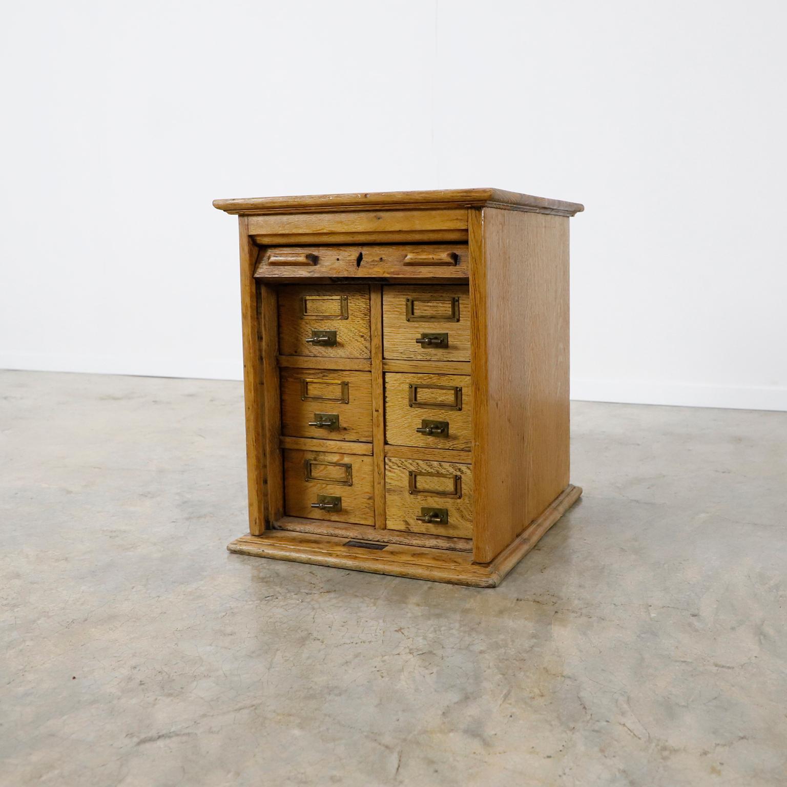 antique wooden file cabinet