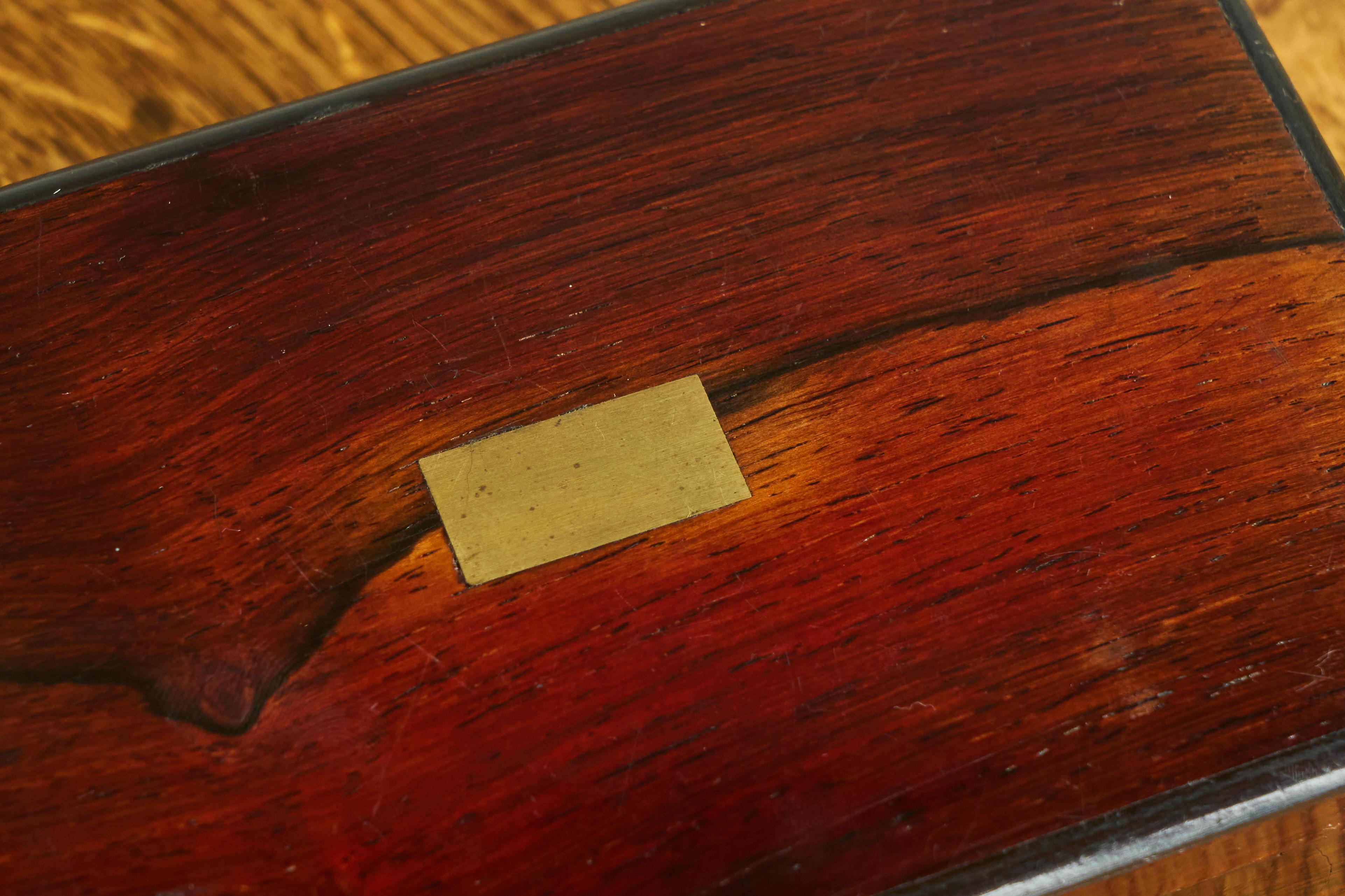 French Antique Drawing Instrument Set in Rosewood Box 1900 For Sale