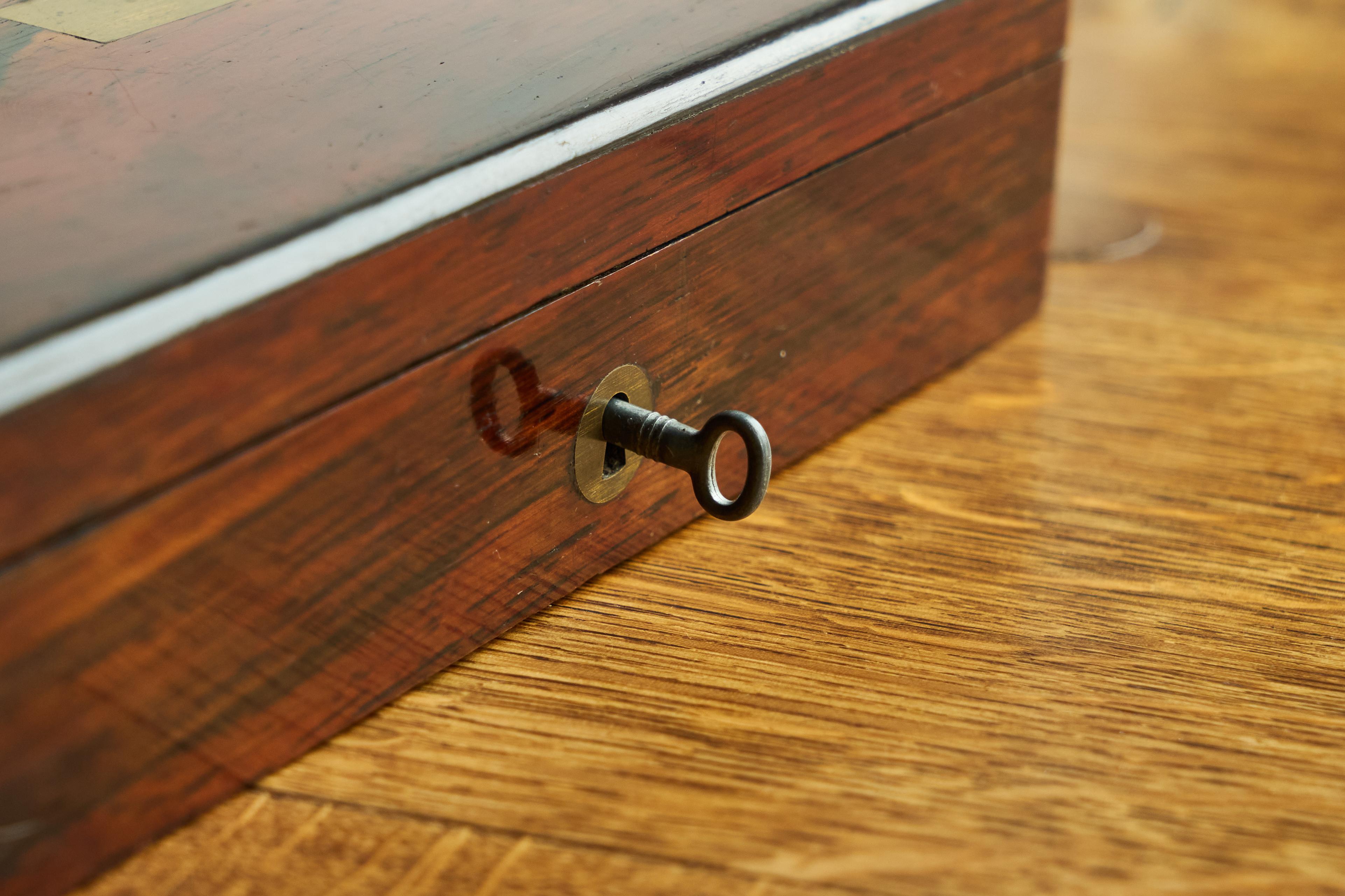Antique Drawing Instrument Set in Rosewood Box 1900 In Good Condition For Sale In Meer, VAN