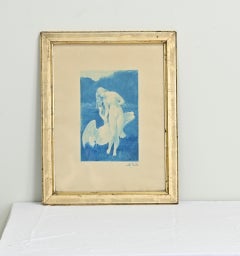 Antike Zeichnung von Leda und dem Swan