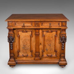 Antique Drawing Room Cabinet, French, Walnut, Buffet, Neoclassical, Victorian