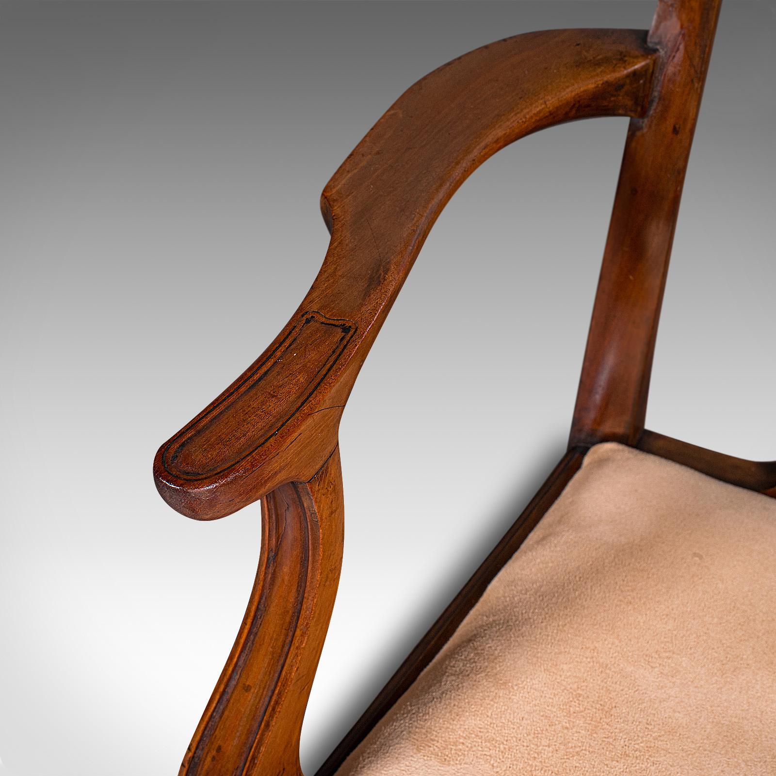 Antique Drawing Room Elbow Chair, English, Carver, Chippendale Taste, Georgian For Sale 2