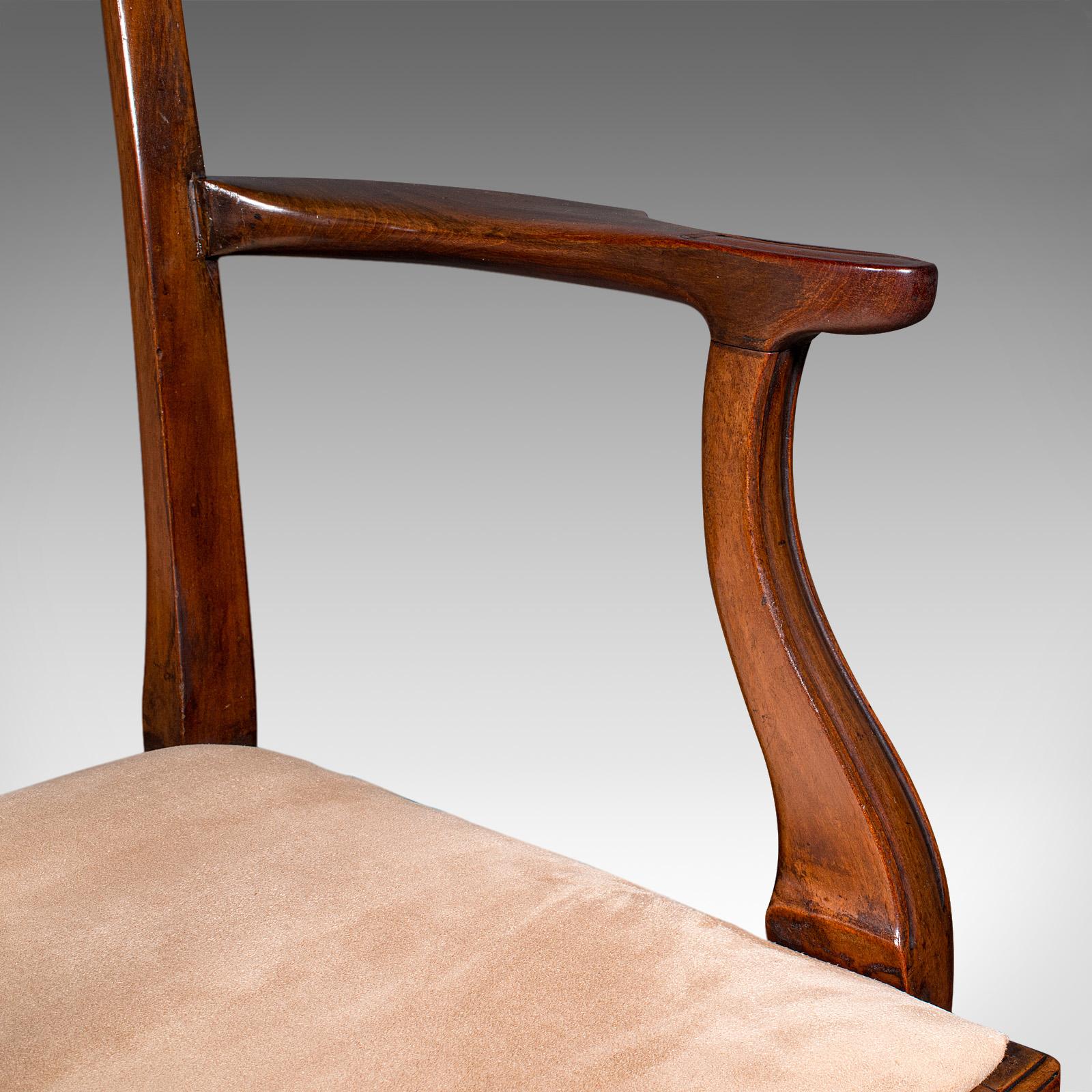 Antique Drawing Room Elbow Chair, English, Carver, Chippendale Taste, Georgian For Sale 3
