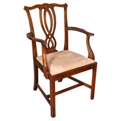 Antique Drawing Room Elbow Chair, English, Carver, Chippendale Taste, Georgian