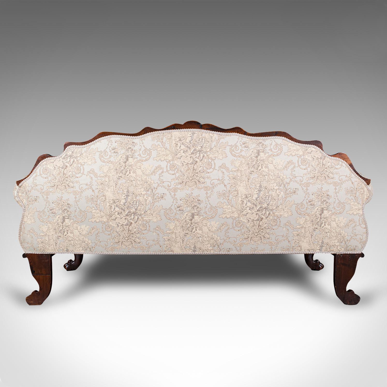 Sofa d'antiquités anglais, grande banquette à 2 places, cadre d'exposition, William IV Bon état - En vente à Hele, Devon, GB