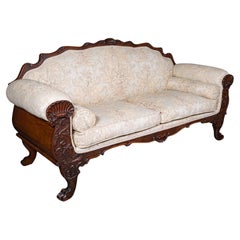 Antique Drawing Room Sofa, English, Large 2 Seat Settee, Show Frame, William IV